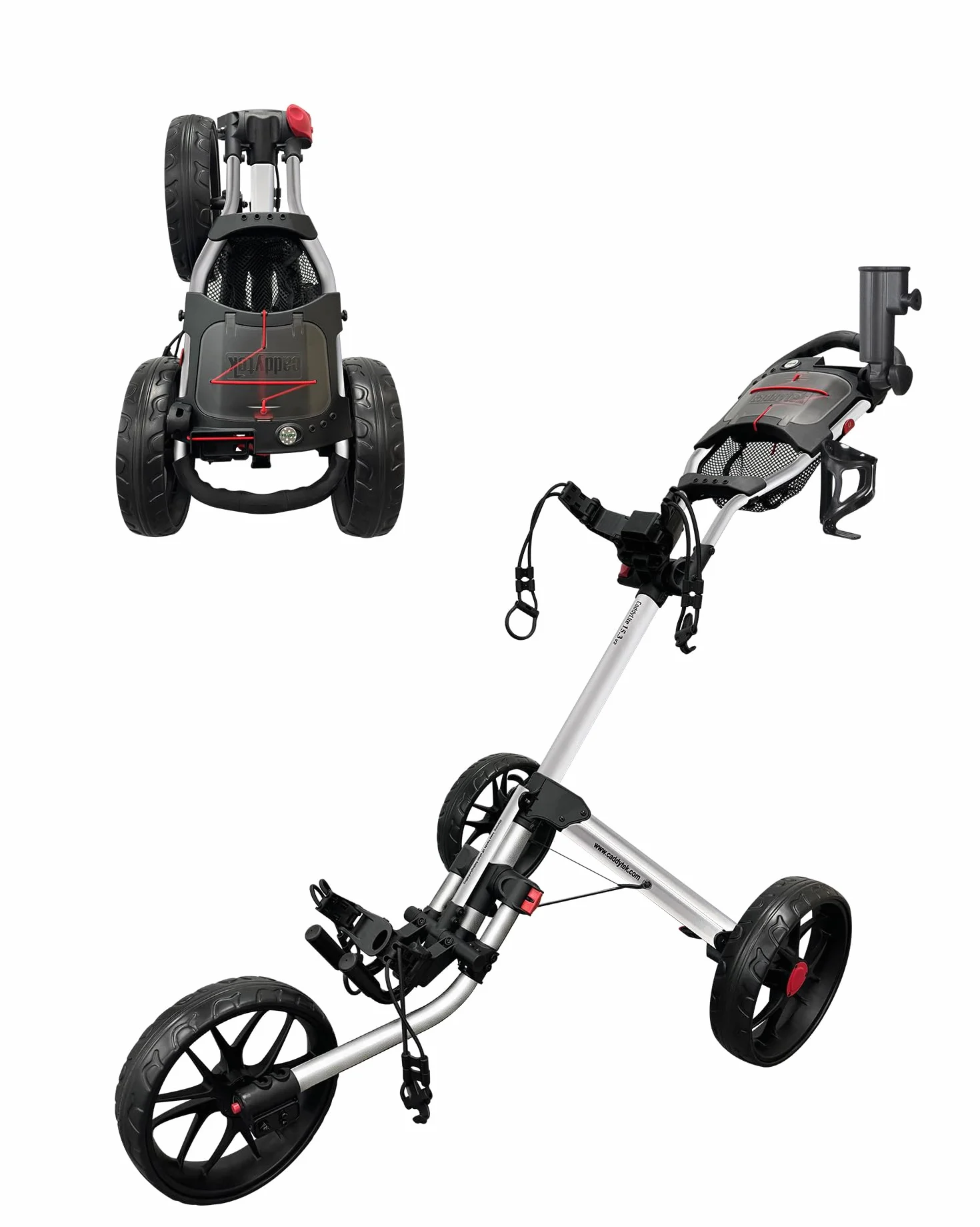 CaddyTek Caddylite wózek golfowy 15,3 V2, Deluxe Quad-Fold, lekki, 3 kolory