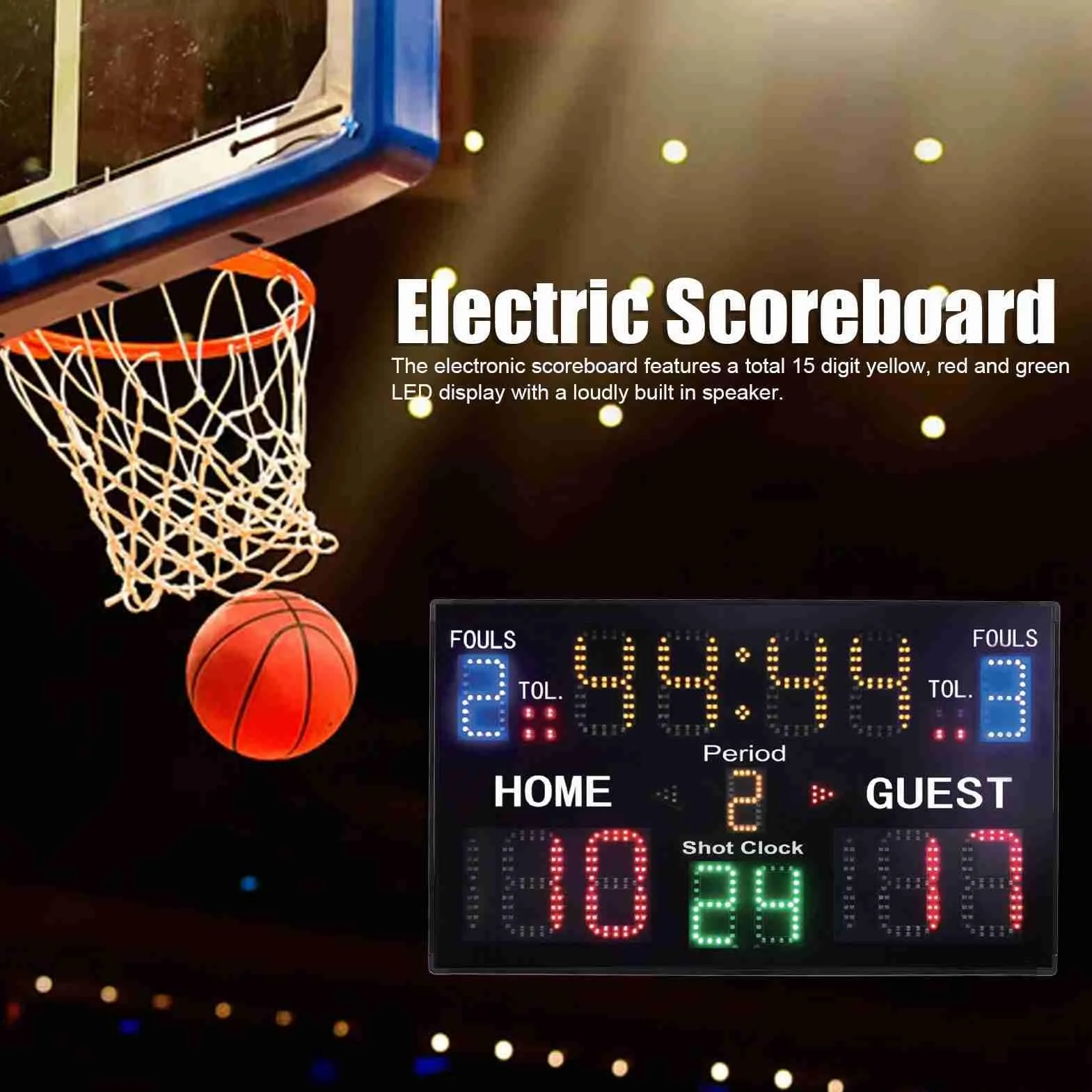 Multisport 15-cyfrowa Elektroniczna Tablica Wyników 100-240V