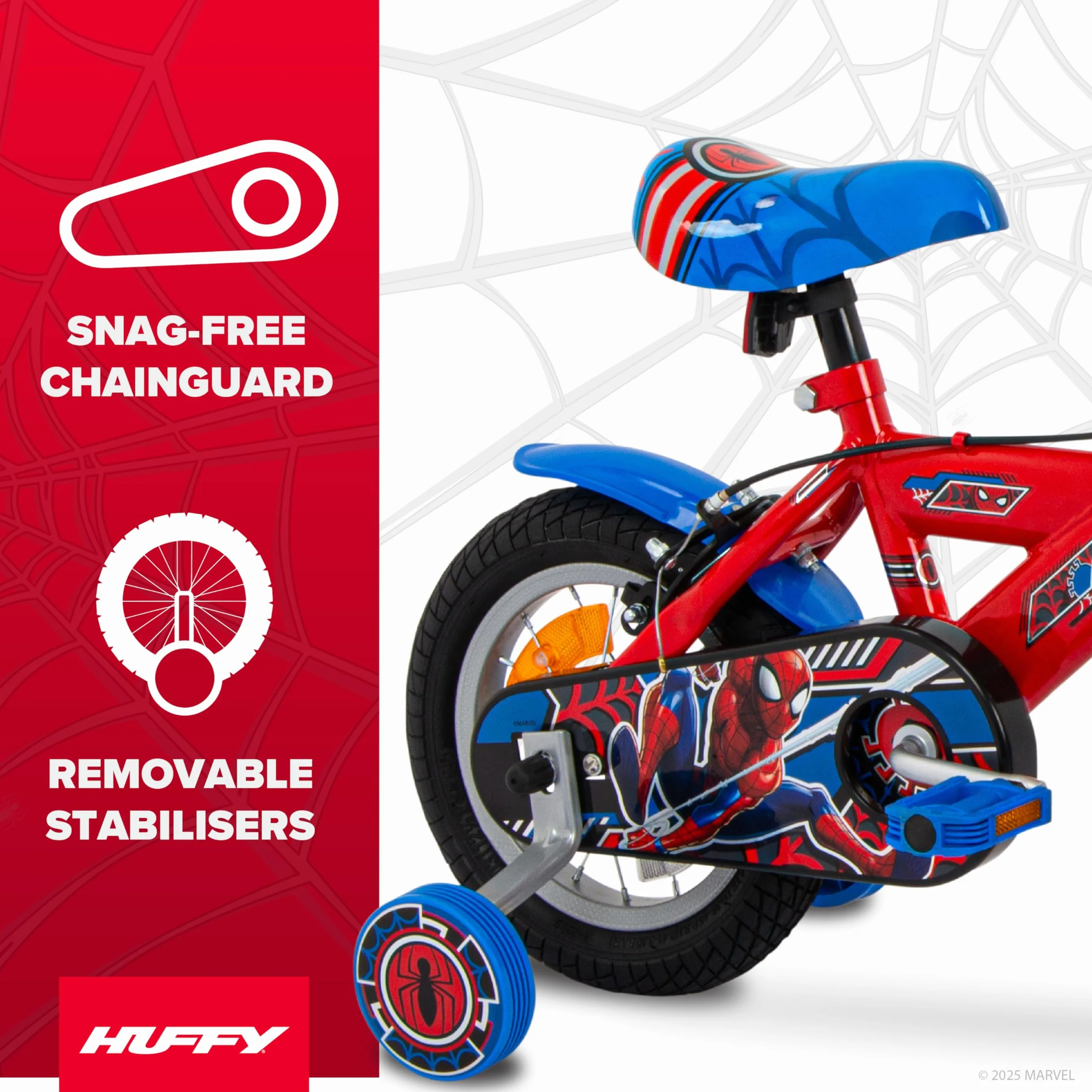 Huffy Spiderman 12" rower dziecięcy 3-5 lat – czerwony