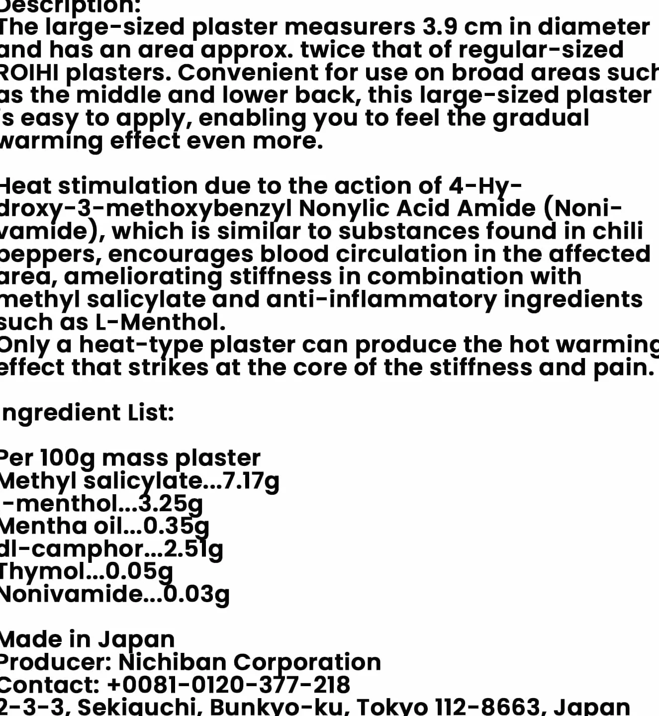 Roihi Tsuboko Pain Relief Patches -Big Size - 78 Sheets (Green Tea Set)
