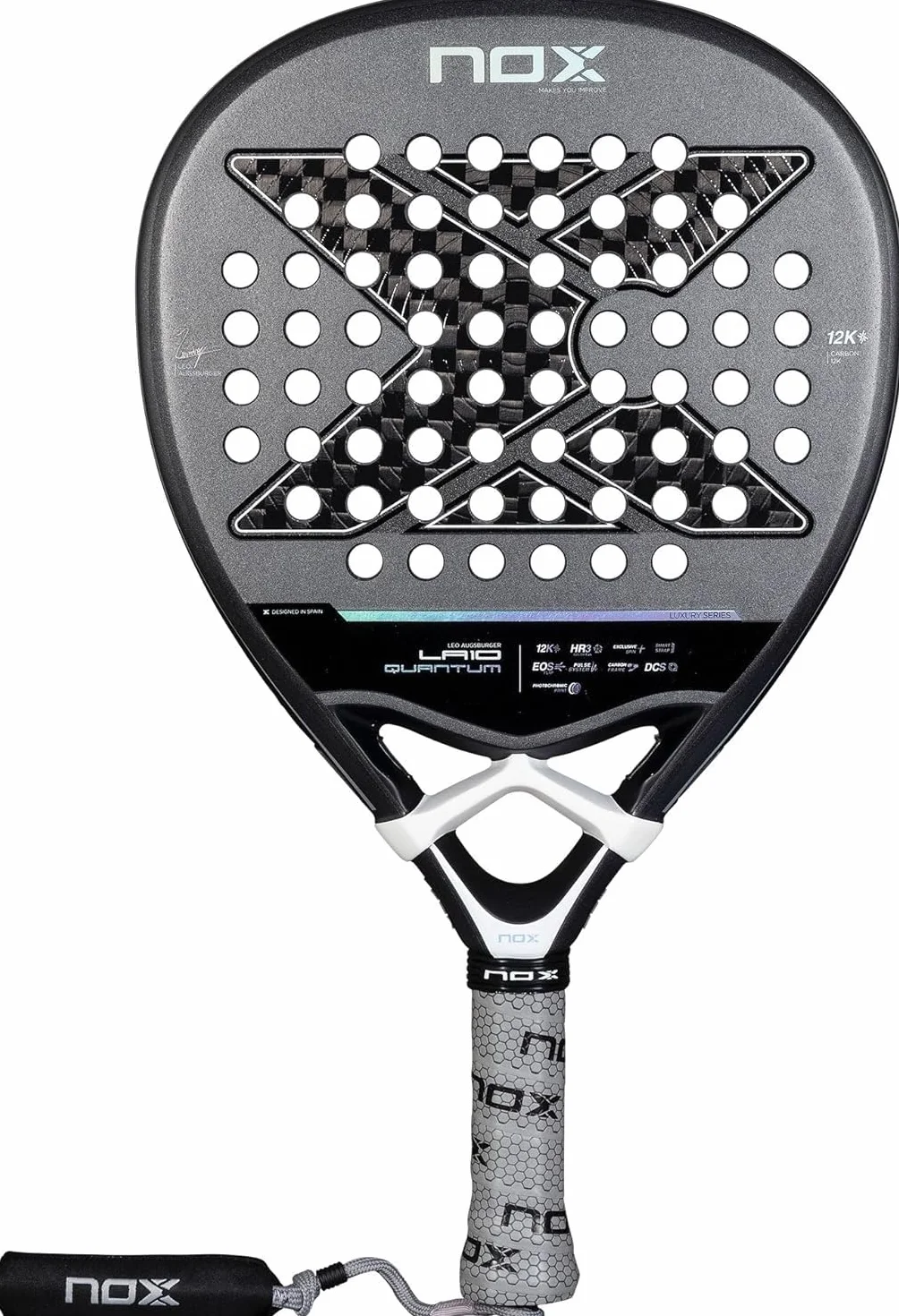 NOX Rakieta Padel LA10 Quantum 12K Leo Augsburger 2025