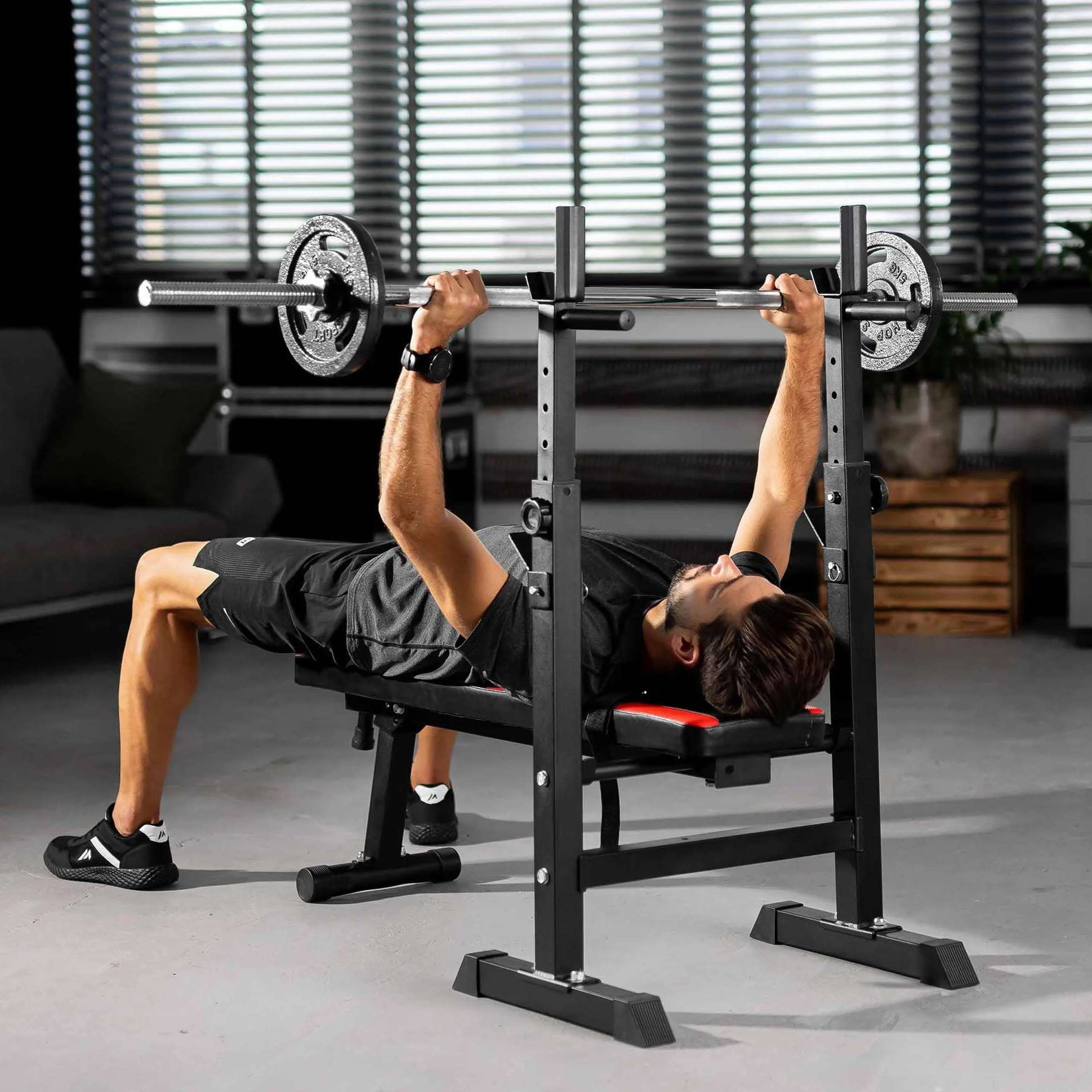 Hop-Sport Ławka do hantli składana wielofunkcyjna 250 kg