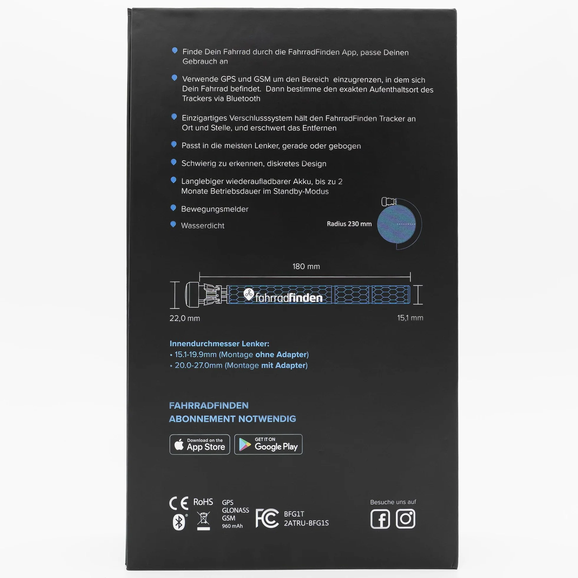 GPS tracker rowerowy ukryty w kierownicy lokalizator z kartą SIM