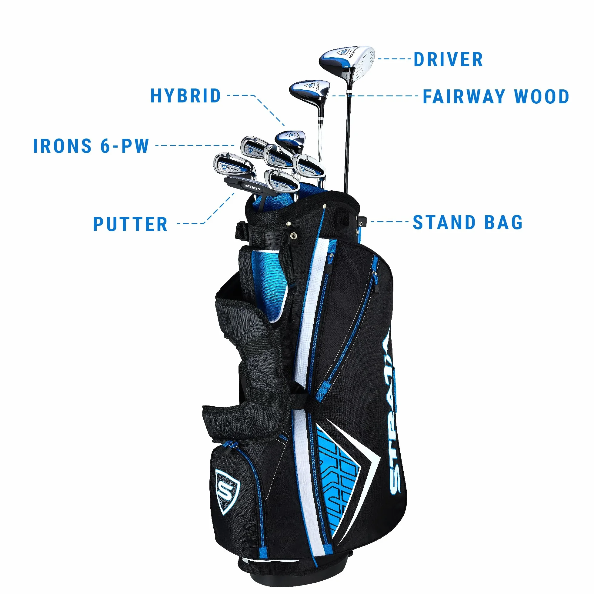 Strata Zestaw męskich kijów golfowych