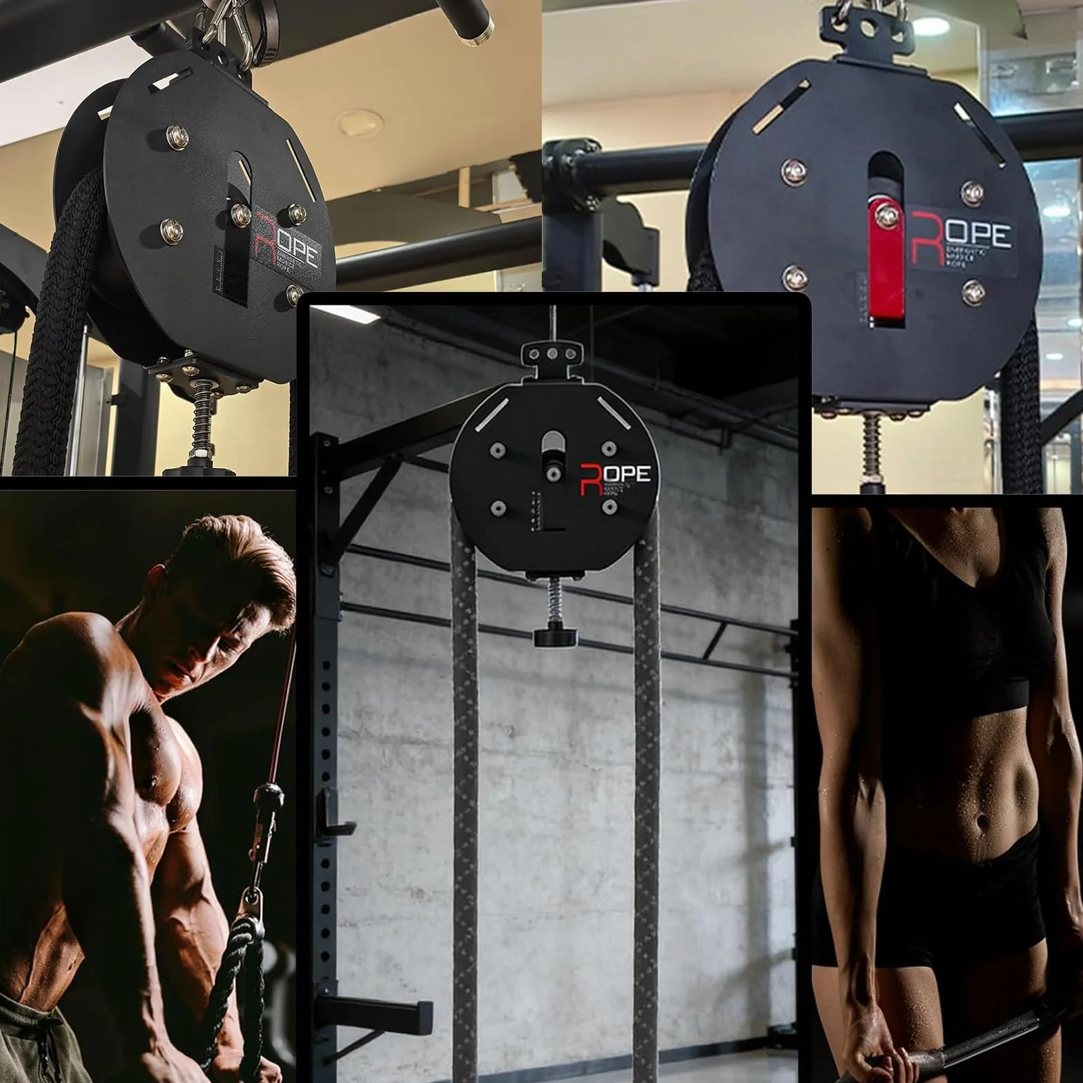 Endless Rope trener linowy, z regulowanym oporem, linka nylonowa klasy premium, 400 cm, do ćwiczeń chwytu, ramion, pleców i koordynacji