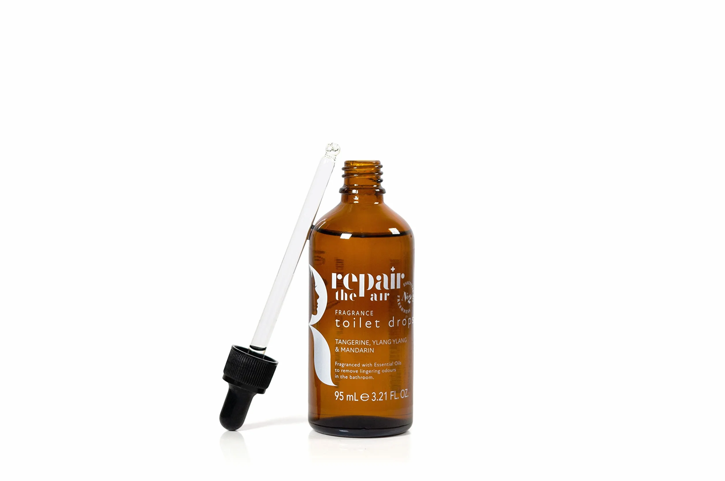 Repair the Air Fragranced Toilet Drops, with Tangerine, Ylang Ylang and Mandarin Essential Oils, Helps To Remove Lingering Odours 95ml