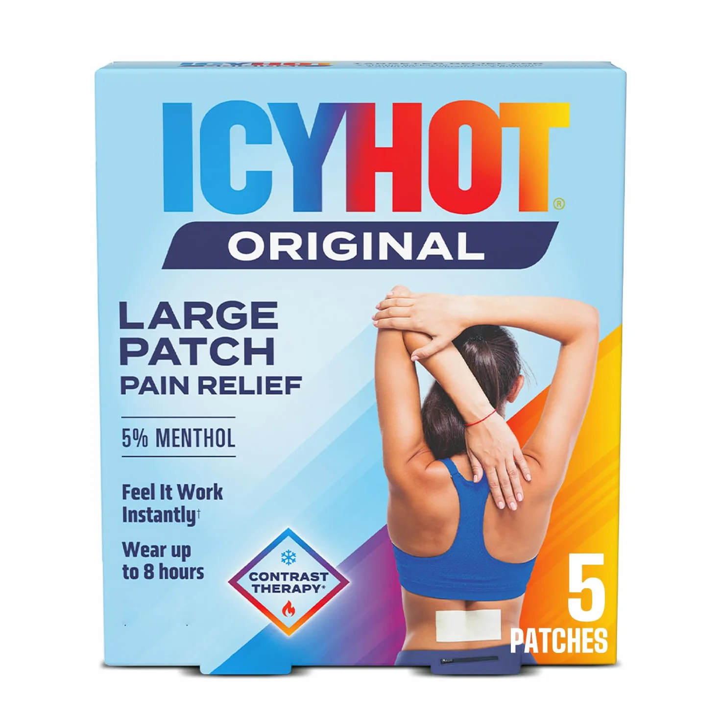 ICY HOT ® Łatka stojąca (bardzo mocna) Na plecy i duże obszary 5 ...