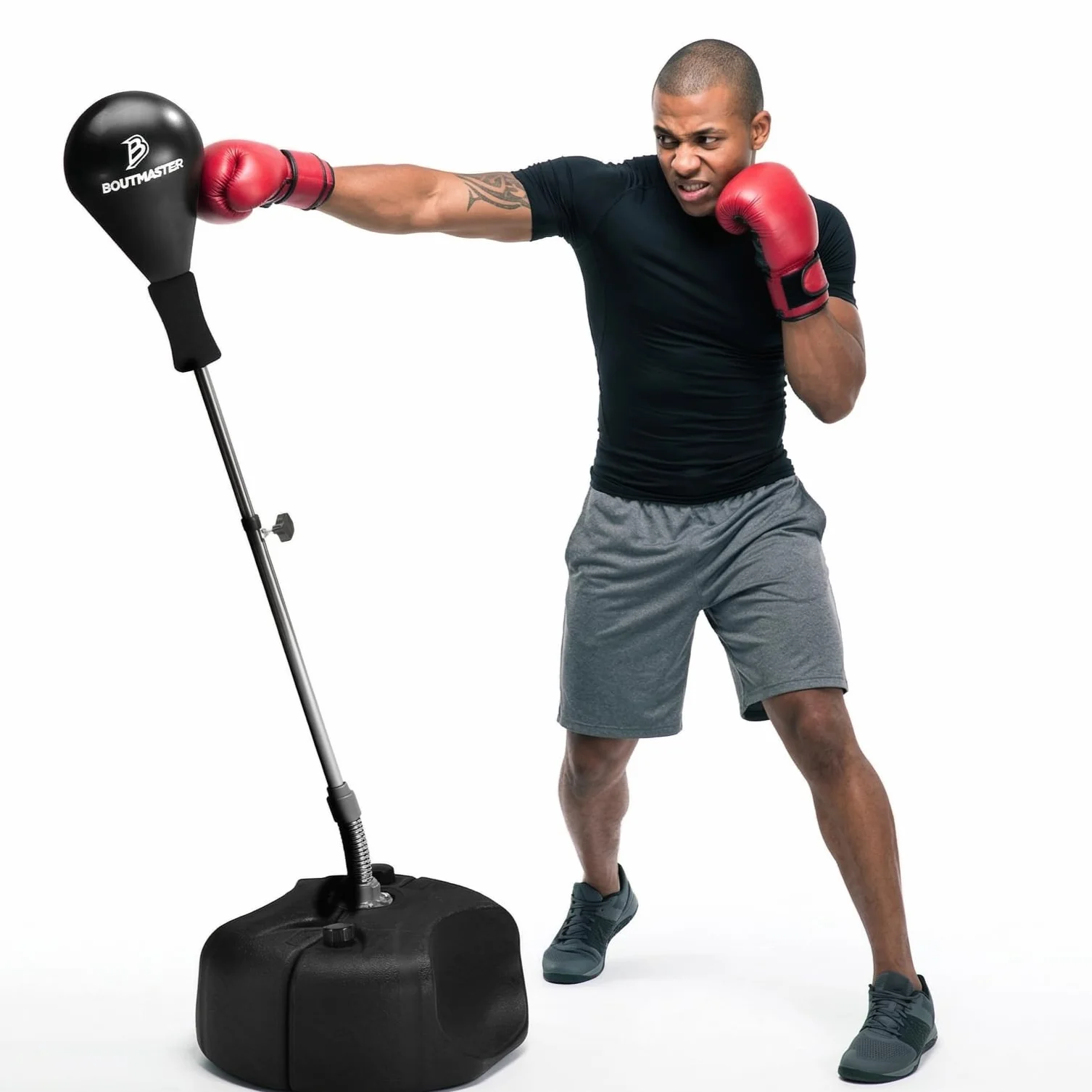 Worek treningowy bokserski ze stojakiem, regulacja wysokości, wolnostojący, do MMA i fitnessu