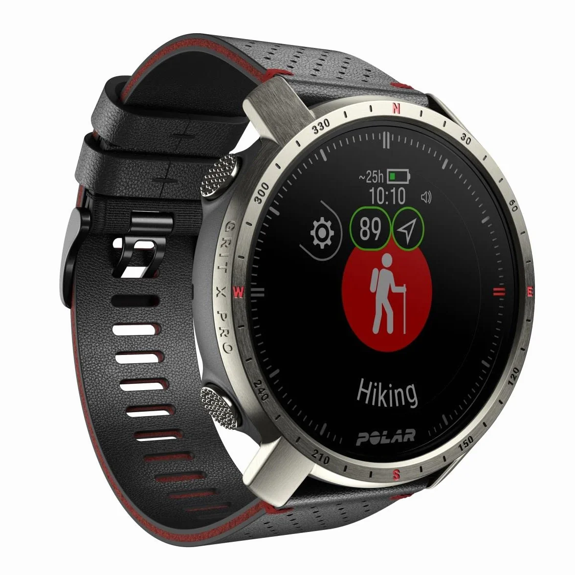 Polar Grit X Pro Titan - Premium Zegarek Sportowy Outdoor z GPS - Wytrzymałość na Militarnym Poziomie, Szafirowe Szkło, Pomiar Tętna z Nadgarstka, Długi Czas Pracy na Baterii, Nawigacja