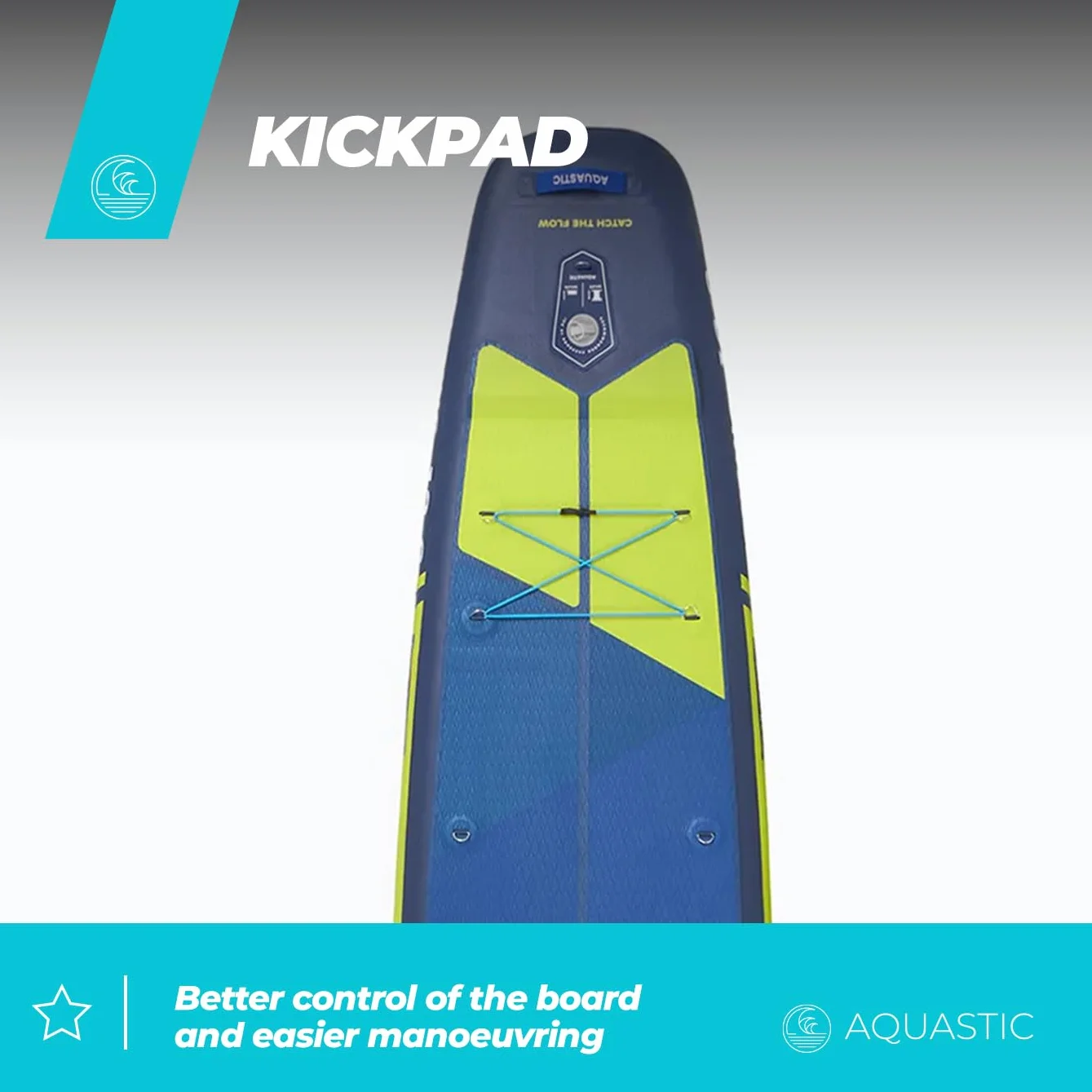 AQUASTIC Touring nadmuchiwana deska SUP 12'6" Drop Stitch Lite 2600 g/m² PCW 381 x 76 x 15 cm 355 l