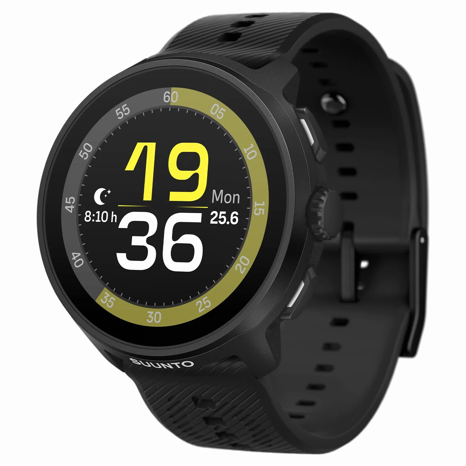 SUUNTO Run zegarek do biegania GPS, ekran dotykowy AMOLED 1,32", lekki, multisport, monitor aktywności, precyzyjny GPS, śledzenie tętna/snu, czas pracy baterii 12 dni, pamięć muzyczna 4 GB offline