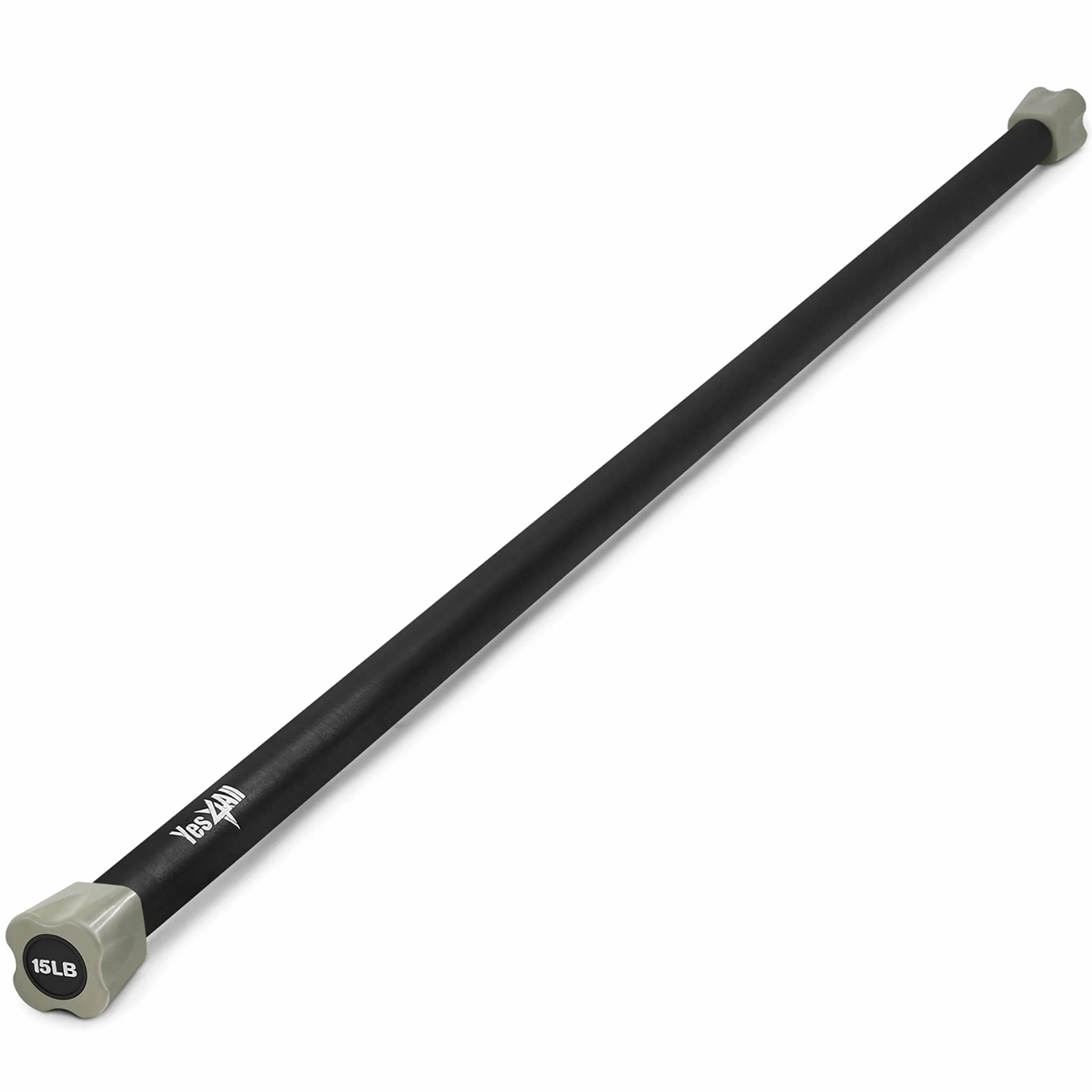 Yes4All Total Body Workout Weighted Bar/Weighted Workout Bar - doskonały do terapii fizycznej, aerobiku i jogi - ciężki bar