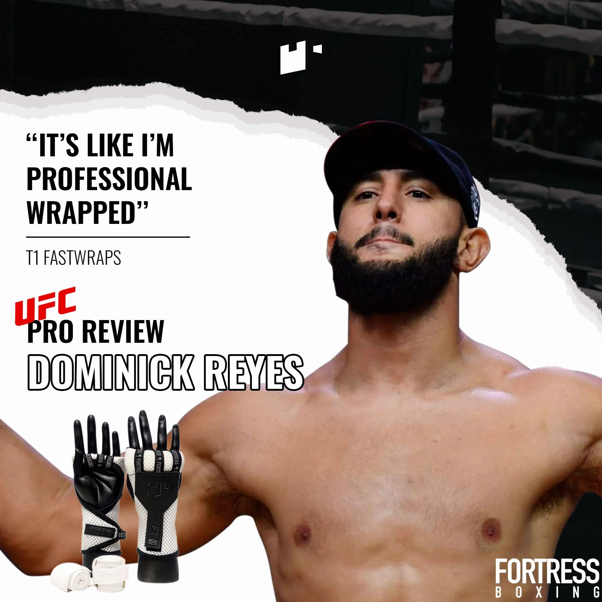 Fortress Boxing Wraps - T1 Fastwraps do kickboxingu, Muay Thai, MMA - opatentowany design owijki ręczne