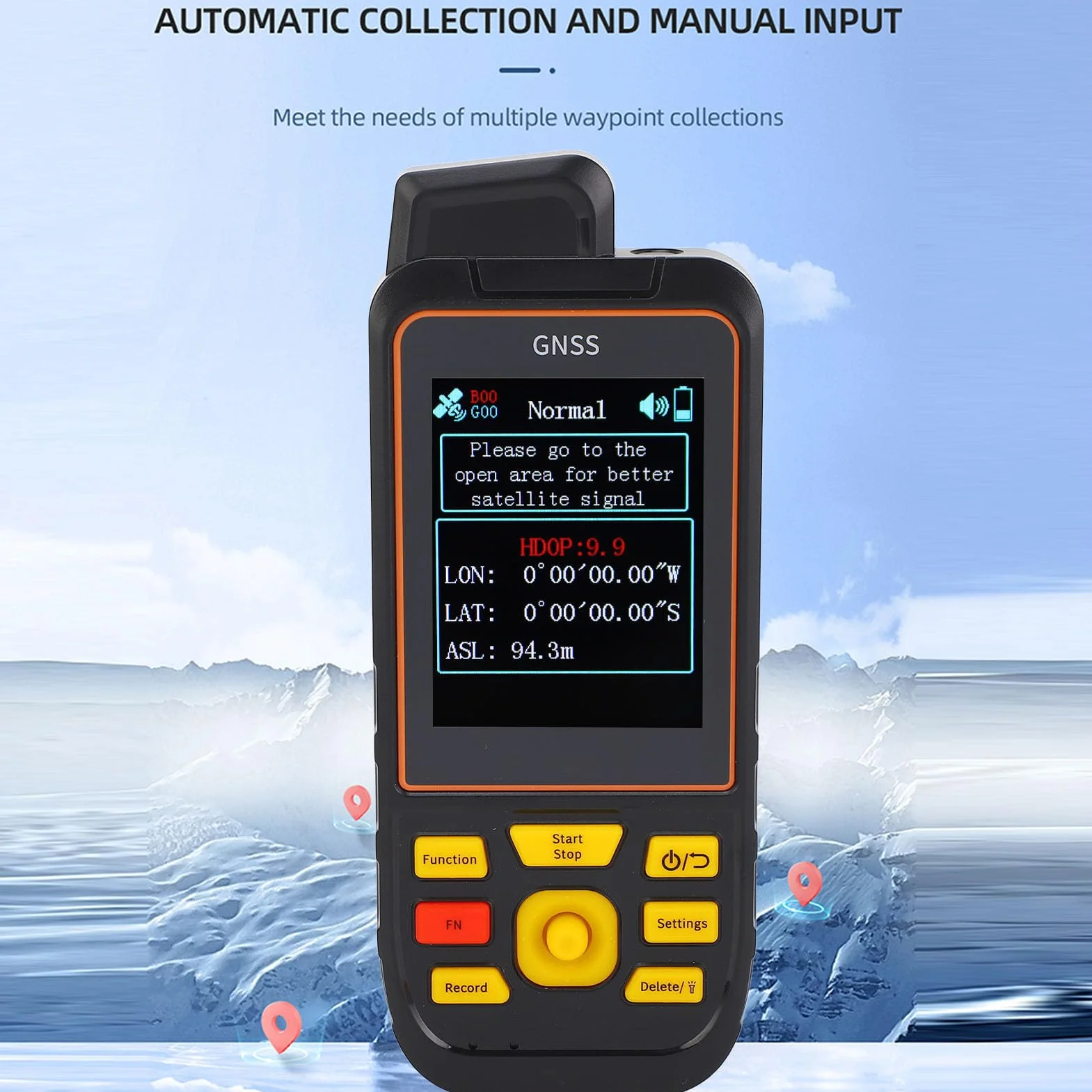 Ręczny Miernik Gruntu GPS, Miernik Geodezyjny D6E Odbiornik GNSS Miernik Gruntu GPS Dokładność 2 M