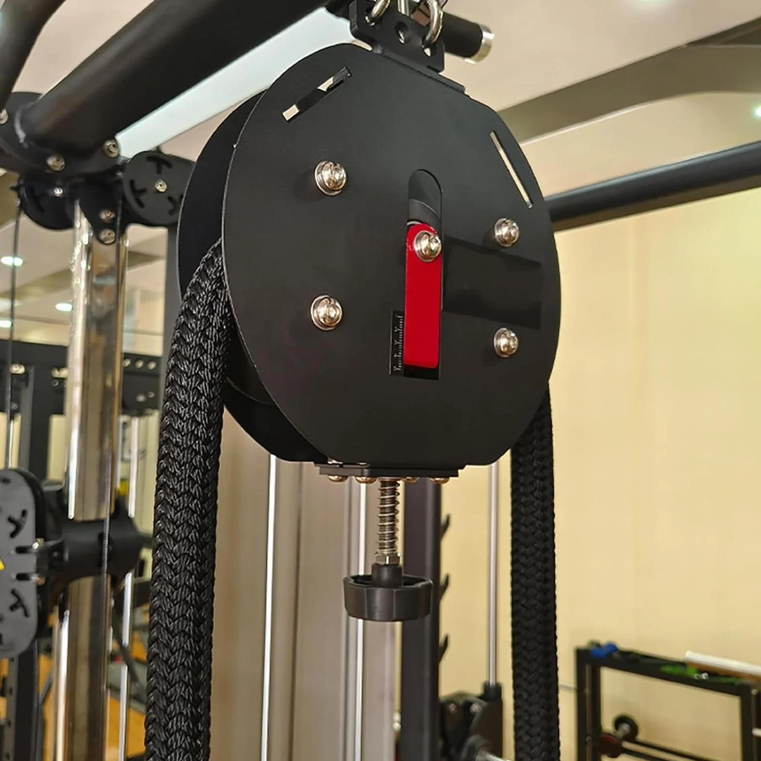 Maszyna z Liną Endless Rope do Domowej siłowni – Regulowany opór z Udźwigiem 150 kg, do Treningu Całego Ciała i ćwiczeń Koordynacji Ciała