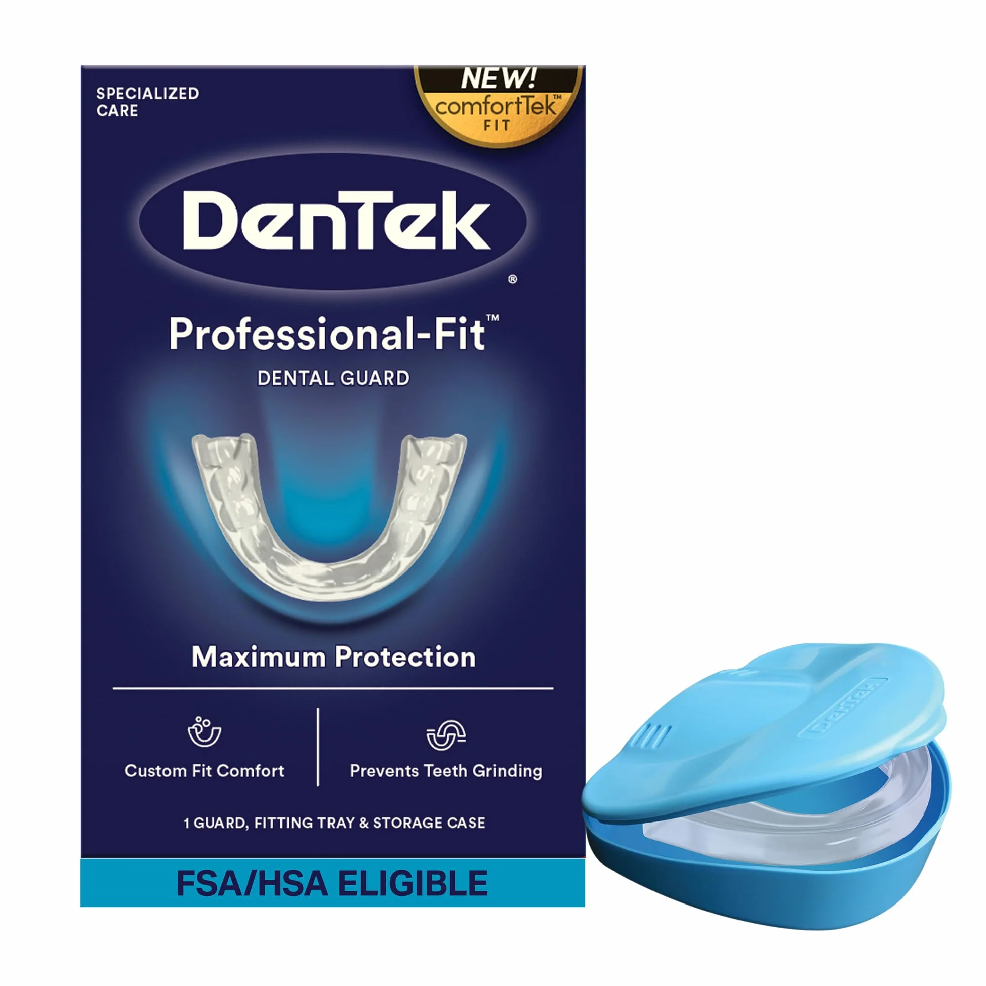 DenTek Professional-Fit Maksymalna ochrona Dental Guard | Ochrona przed nocnym szlifowaniem zębów | Opakowanie może się różnić