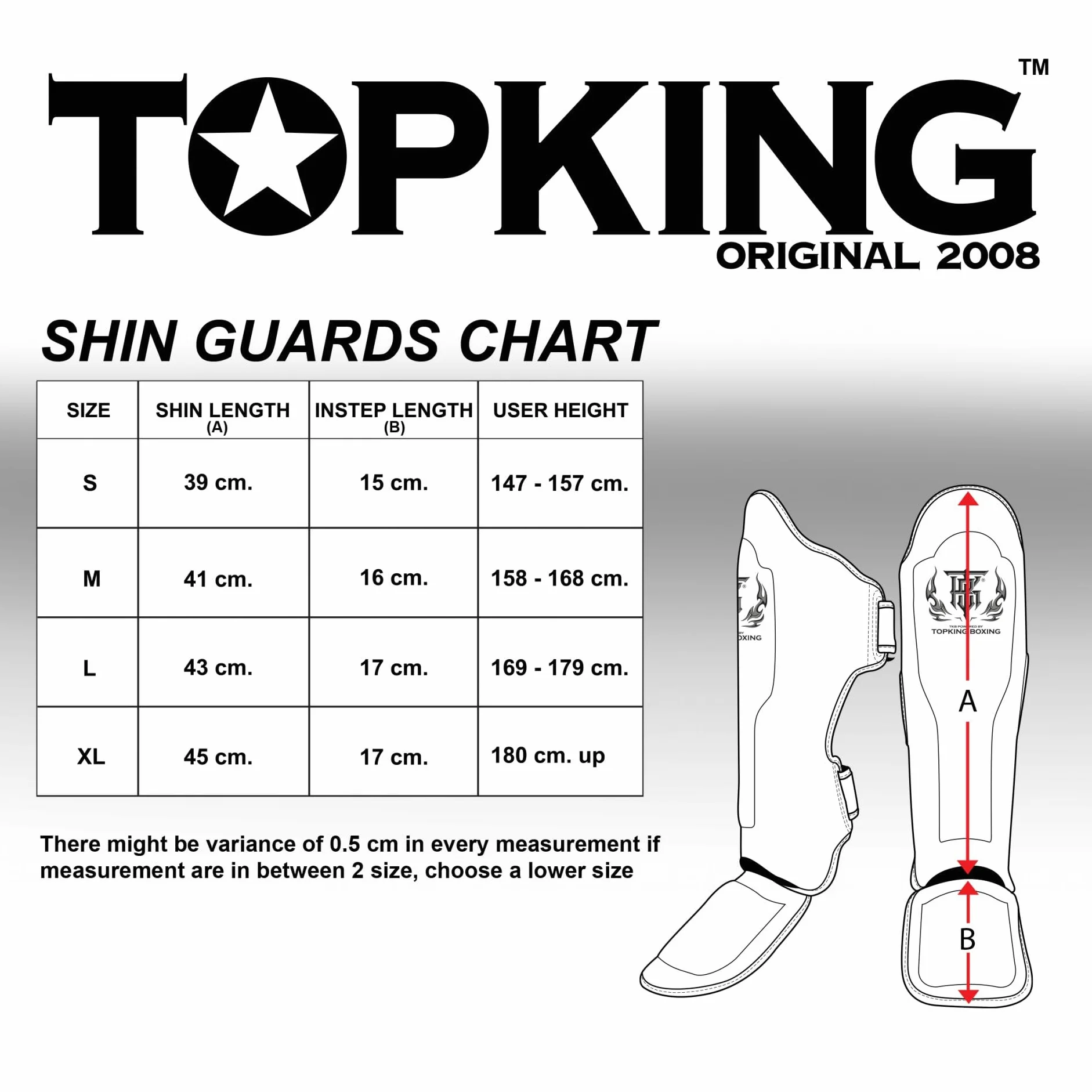Top King Skórzane ochraniacze Muay Thai
