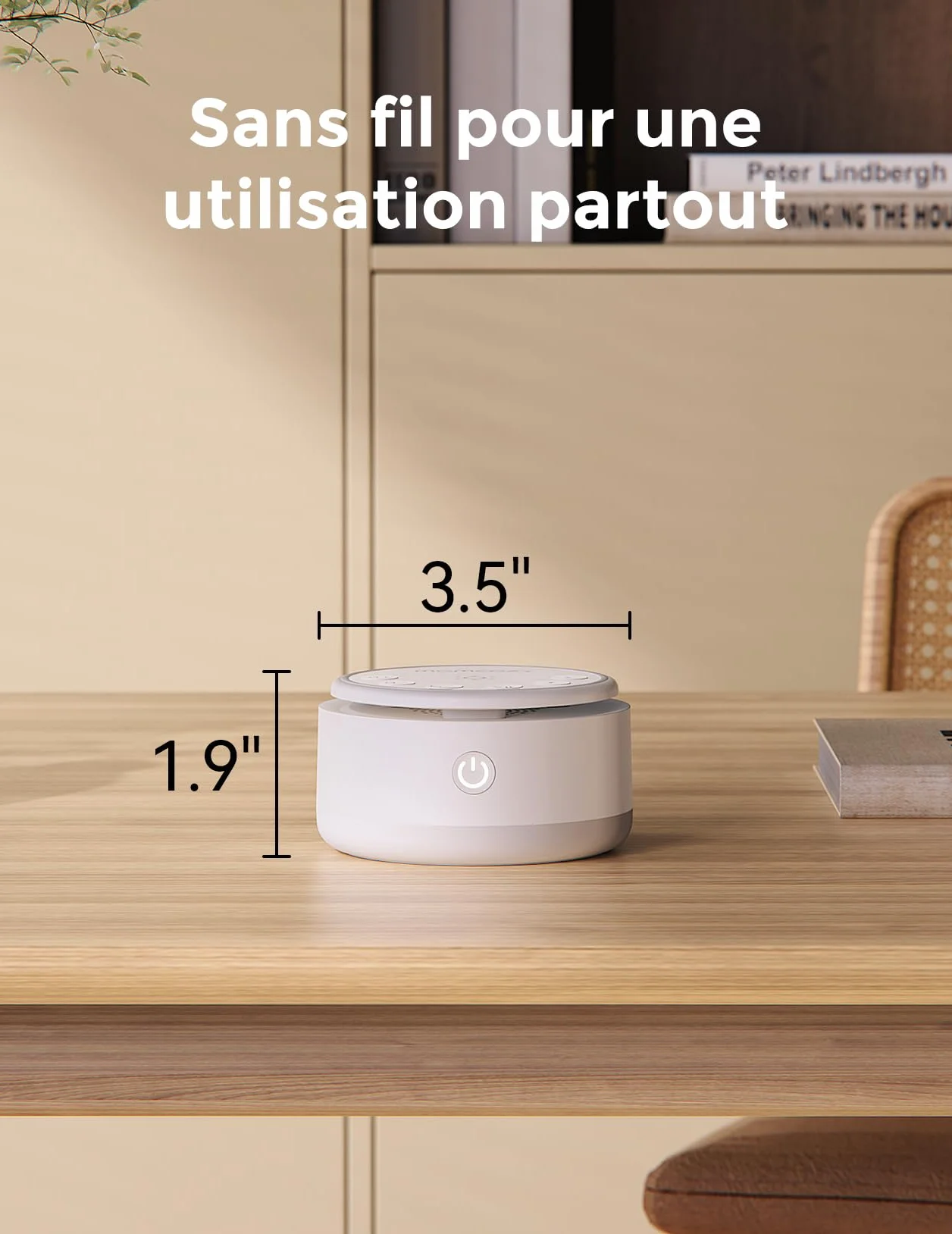 Momcozy Geräuschmaschine dla niemowląt – 20 Kojących Dźwięków i Dotykowe Światło, Przenośny Biały Hałas dla Dzieci i Dorosłych, Timer Do Zasypiania i Przypomnienie | Idealny Towarzysz Podróży (Żółty)