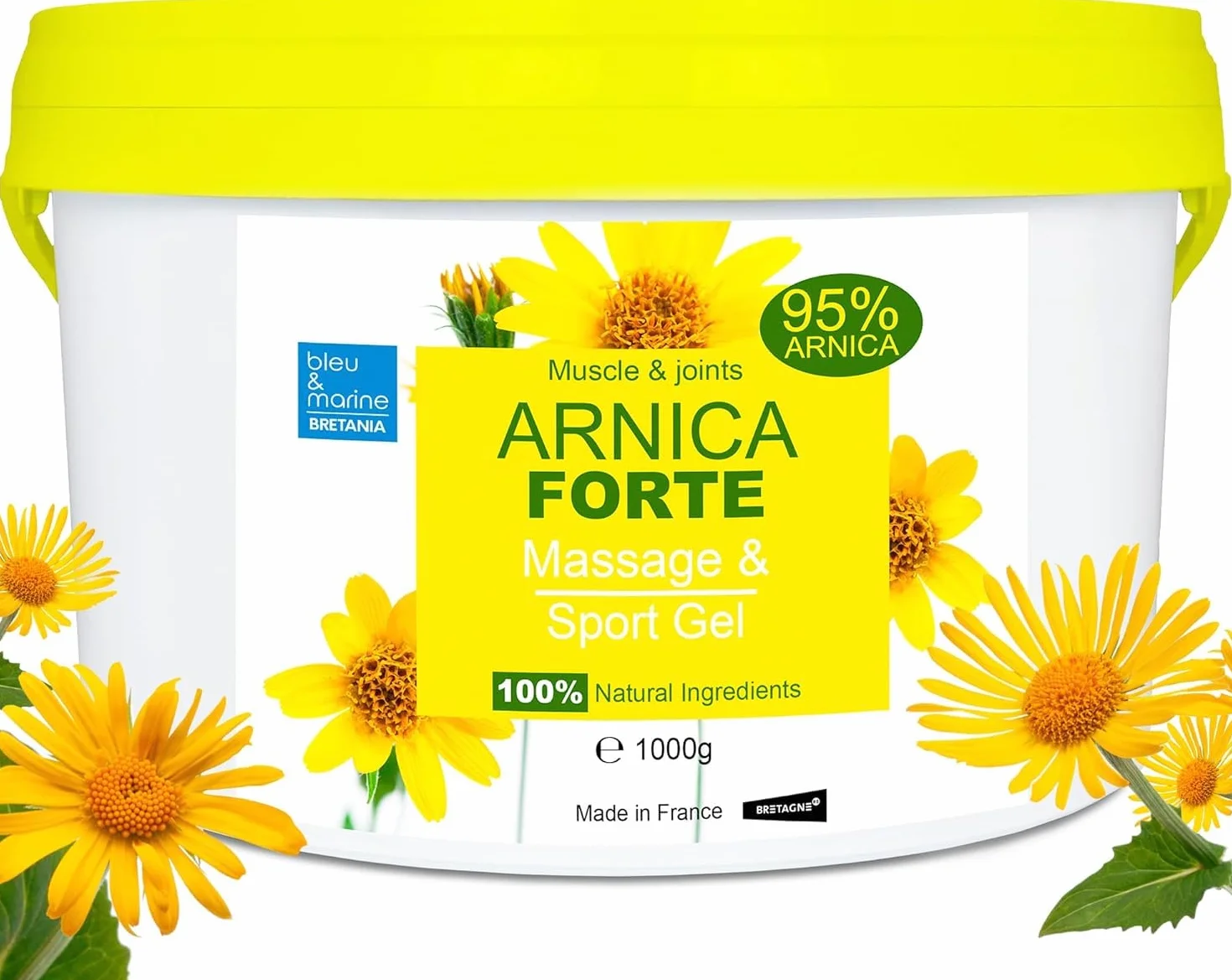 Arnika FORTE koncentrat żelowy 90% ekstrakt z arniki bio z uprawy ekologicznej. Żel do masażu mięśni i stawów. Krem nawilżający do skóry - 1000 g 1 kg