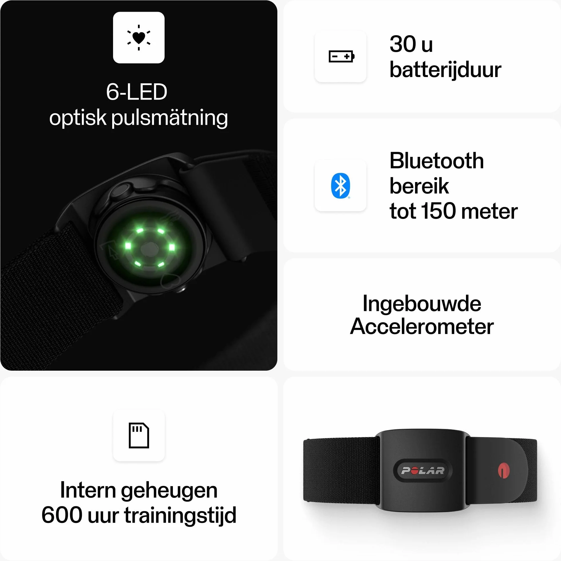 Polar Verity Sense - Optyczny czujnik tętna z opaską na rękę - ANT+ - Dual Bluetooth - Sportowy sensor tętna jednym przyciskiem - Kompatybilny Peloton, Endomondo, Zwift i innymi, M-XXL, Szary czarny