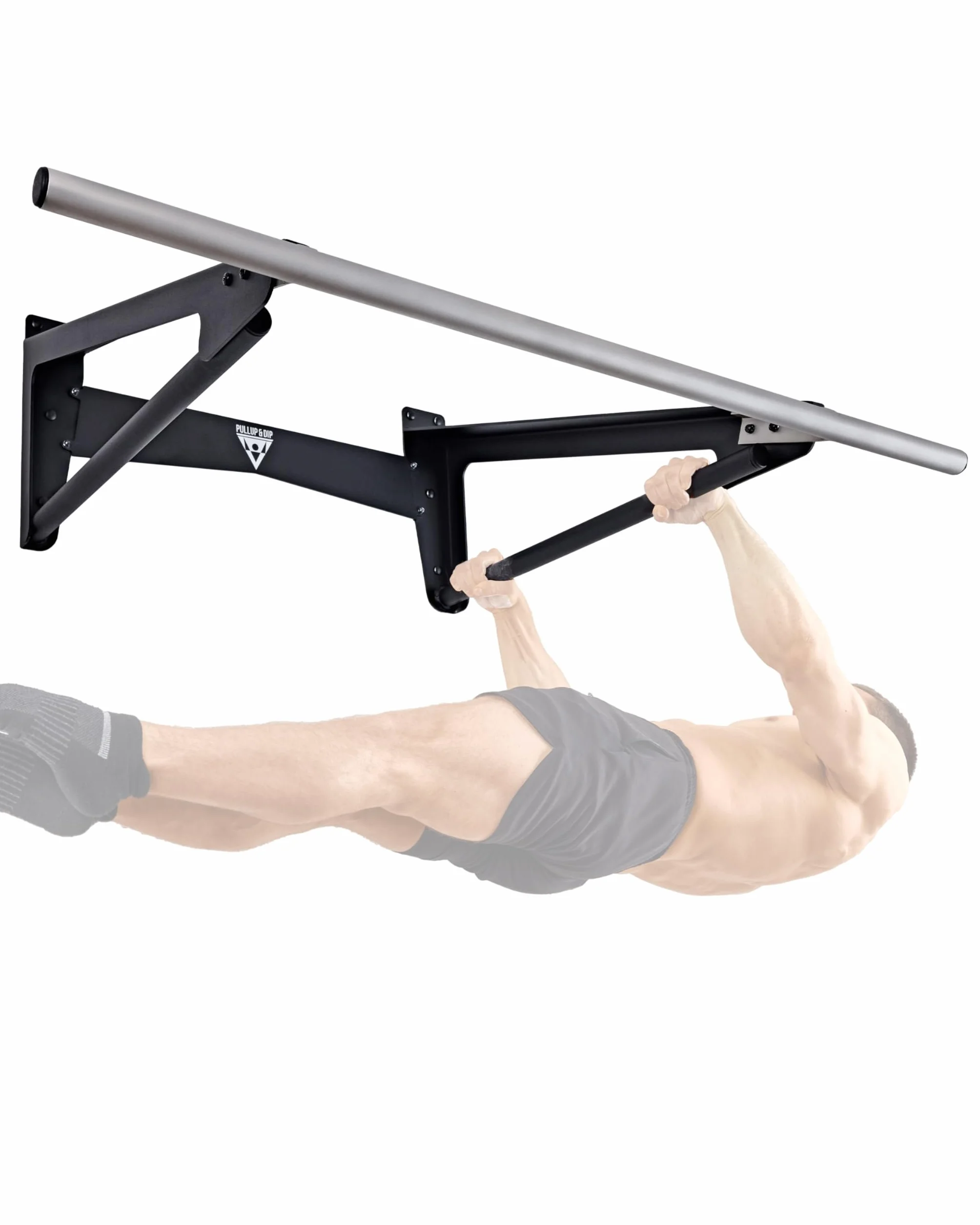 PULLUP & DIP - Muscle Up Bar Pull-Up Bar Wall for Outdoor Indoor | Calisthenics | Pull-Up Bar Stainless Steel Weatherproof for Front Lever Back Lever & Home Gym
