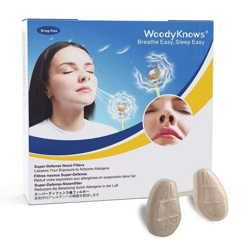 Filtry nosowe WoodyKnows Super-Defense (wąskie, L, 3 filtry + 24 zamienniki)