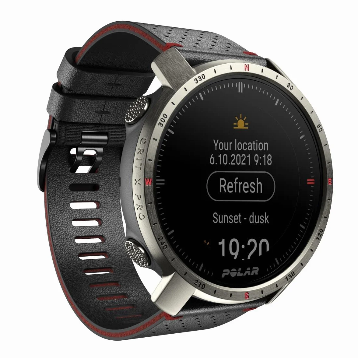Polar Grit X Pro Titan - Premium Zegarek Sportowy Outdoor z GPS - Wytrzymałość na Militarnym Poziomie, Szafirowe Szkło, Pomiar Tętna z Nadgarstka, Długi Czas Pracy na Baterii, Nawigacja
