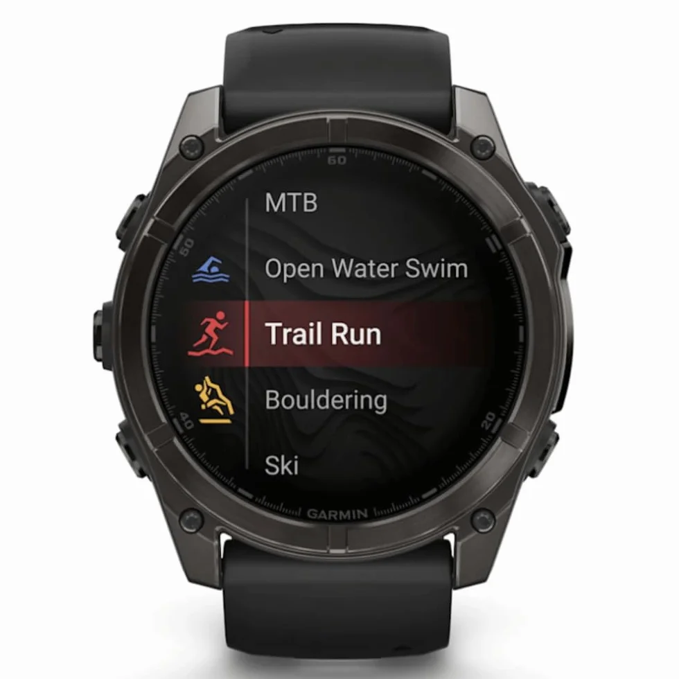 GARMIN FENIX 8-51 mm, AMOLED, SAPPHIRE CARBON GREY DLC TITANIUM BEZ CZARNEGO/KAMIENIOSZEGO SILIKONU
