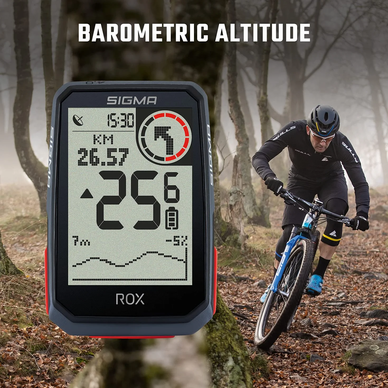 SIGMA ROX 4.0 White | Komputer rowerowy bezprzewodowo GPS i nawigacja, w tym wspornik GPS | Nawigacja na zewnątrz GPS z pomiarem wysokości | Kolor: biały