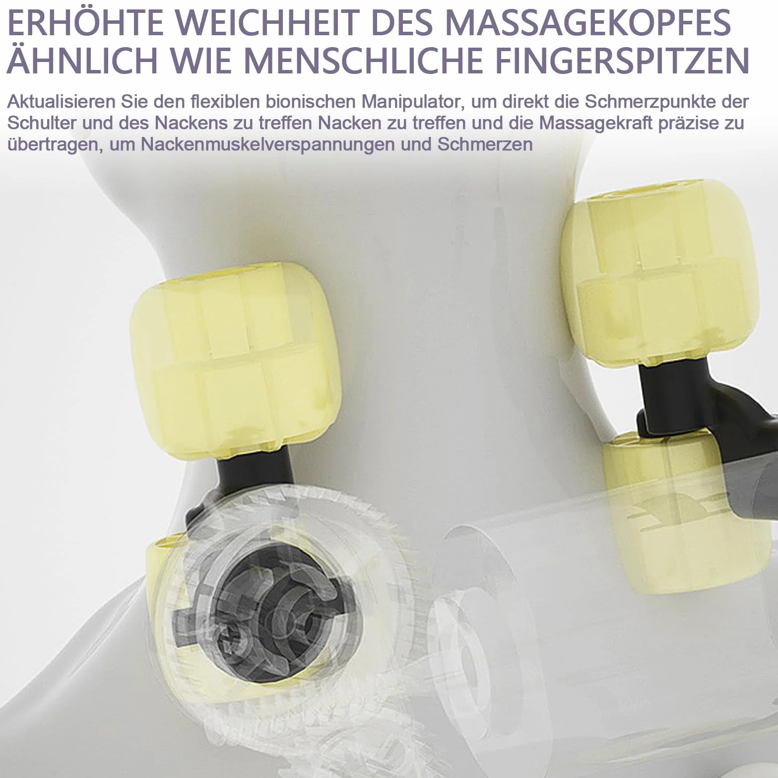 Urządzenie do masażu ramion i karku, masażer Shiatsu z głębokimi tkankami 6D, z 6 silikonowymi głowicami do masażu, głębokie ugniatanie tkanek, elektryczne urządzenie do masażu pleców, nóg