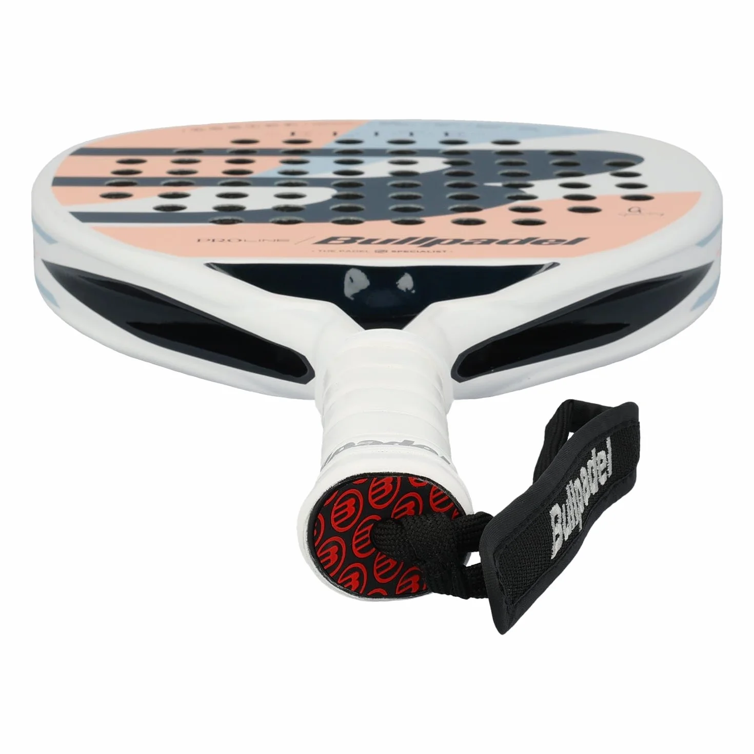 Bullpadel Elite W 25 Unlinded 352G Padel Padel Rakieta Biała-Morela Damska, Biała/Brzoskwiniowa/Niebieska, Jeden Rozmiar