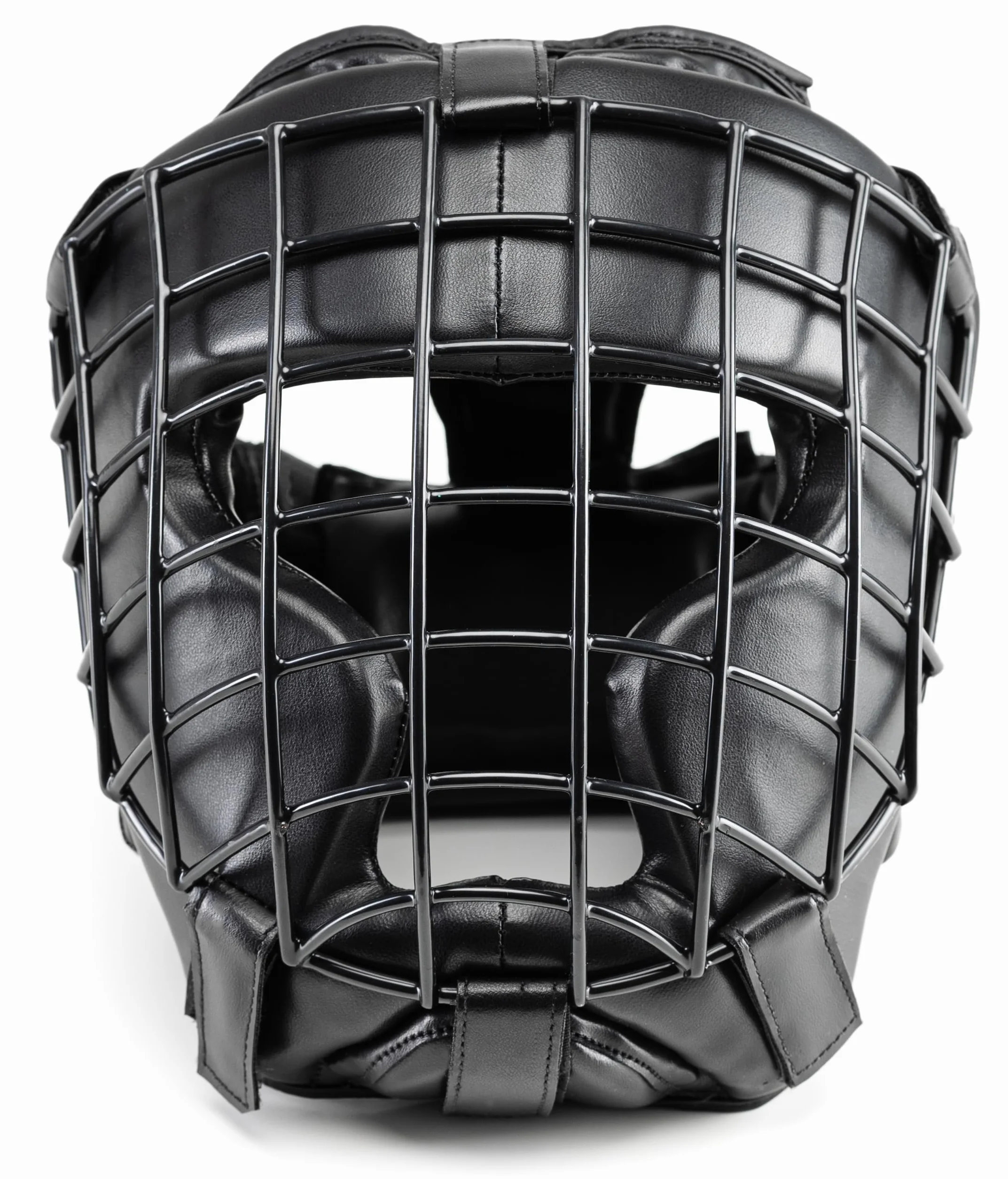 Evolution kask bokserski ze sztucznej skóry z metalową siatką ochrona głowy boks kickboxing MMA