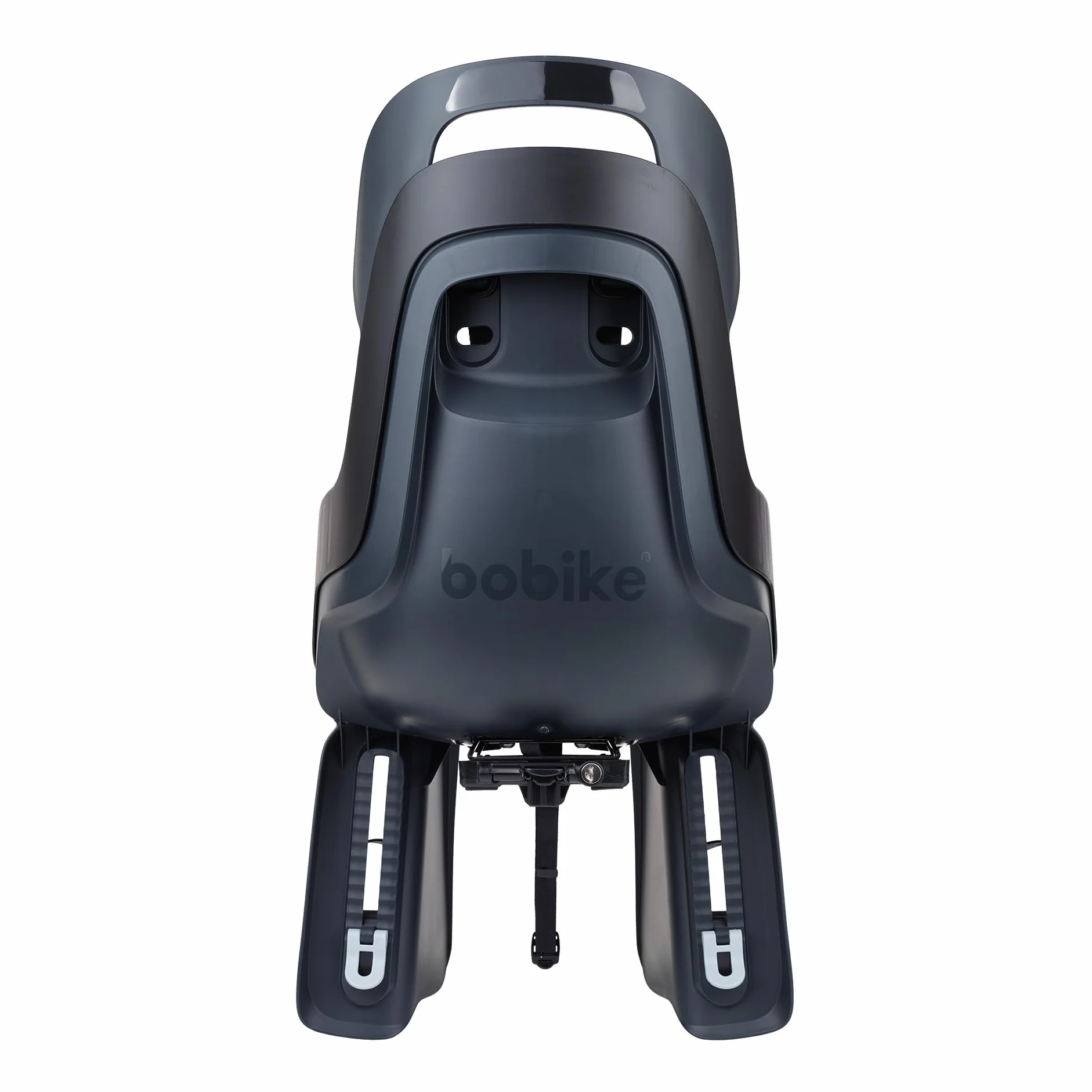 BOBIKE 8011500001 - Tylny fotelik dziecięcy GO MAXI AVS+, zamontowany na bagażniku AVS+, odpowiedni dla dzieci o maksymalnej wadze 22 kg, w kolorze czarnym Urban Black.