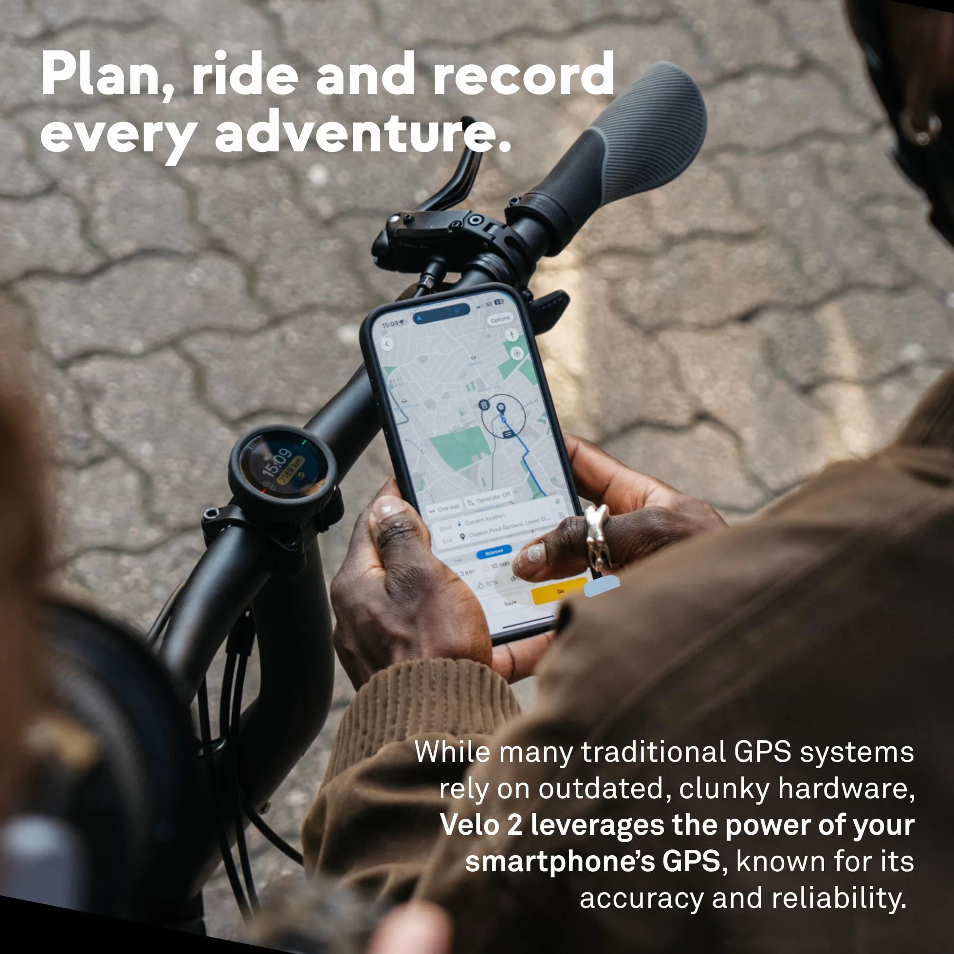 BEELINE Velo 2 GPS Komputer Rowerowy Bezprzewodowa Nawigacja Map Odporna na Warunki Atmosferyczne 11h Baterii Ładowanie USB