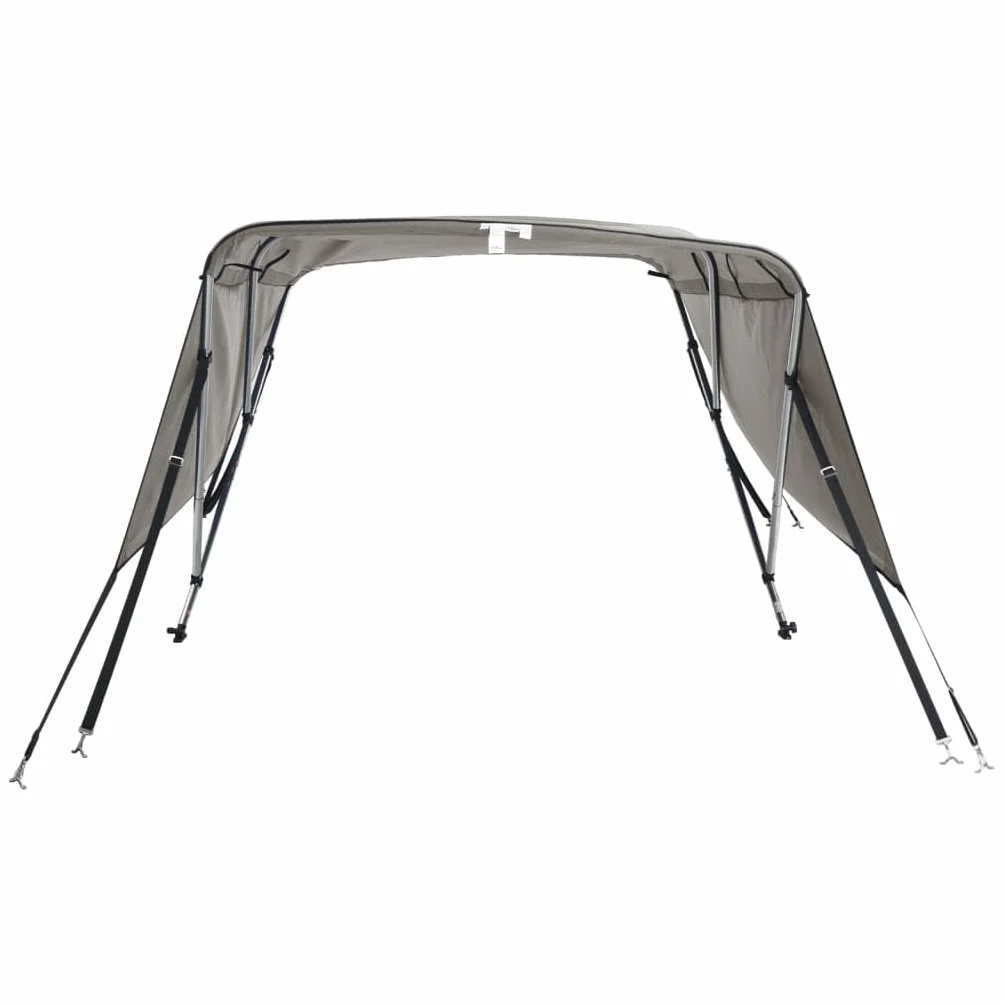 vidaXL Daszek bimini ze ściankami, 3 pałąki, 183x(170-182) x137 cm, daszek do łodzi, bimini do łodzi, daszek bimini, daszek do łódki