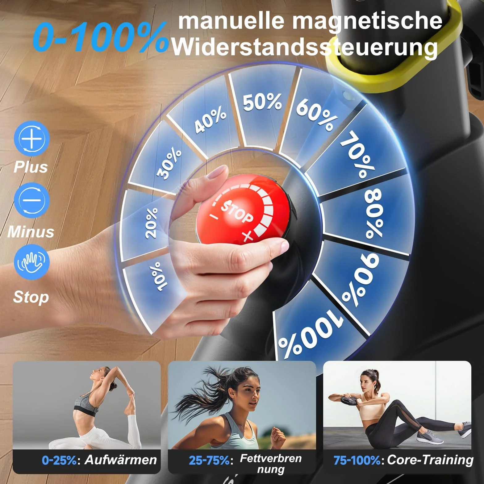 YPOO Rower Treningowy do Domu, Cichy Rower Spinningowy z Wyświetlaczem LED i Aplikacją, Magnetyczny Rower Stacjonarny do Cardio, Regulowany, Udźwig 160 kg