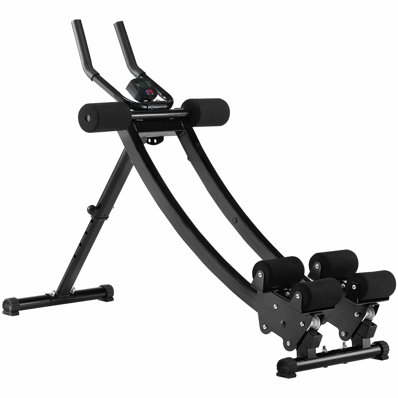 VEVOR Urządzenie do treningu mięśni brzucha, maszyna AB do studia fitness, do treningu brzucha, obciążenie 200 kg, trener mięśni brzucha do treningu siłowego, składane, regulowane urządzenie fitness
