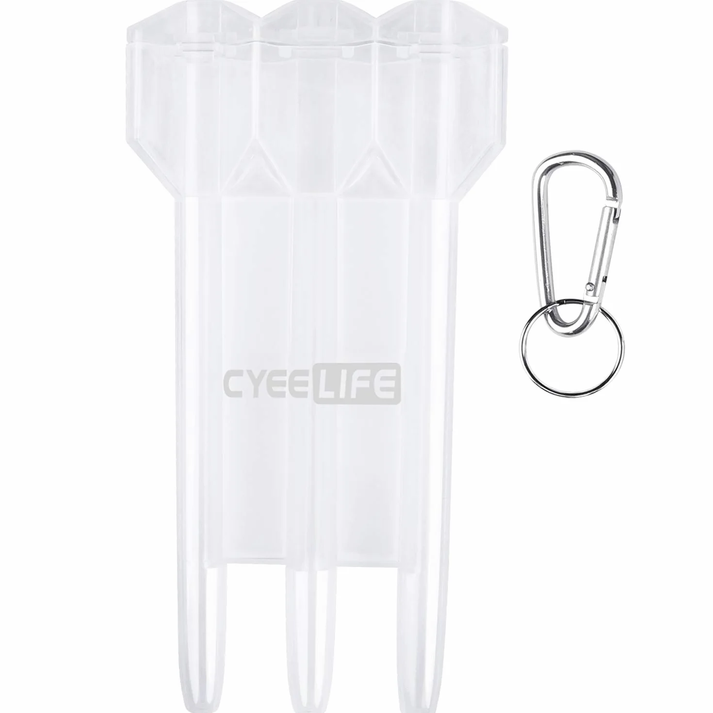 CyeeLife -Dart case profesjonalne tworzywo sztuczne półprzezroczysty portfel Box Wallet, biały, Nowoczesny
