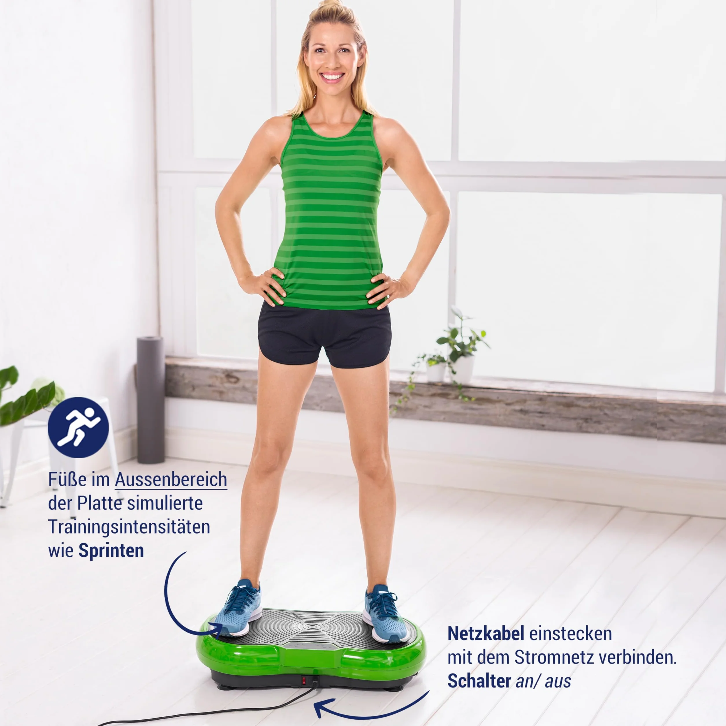 Orbisana Shape płyta wibracyjna 150 kg taśmy ekspanderowe DVD plan żywieniowy pilot
