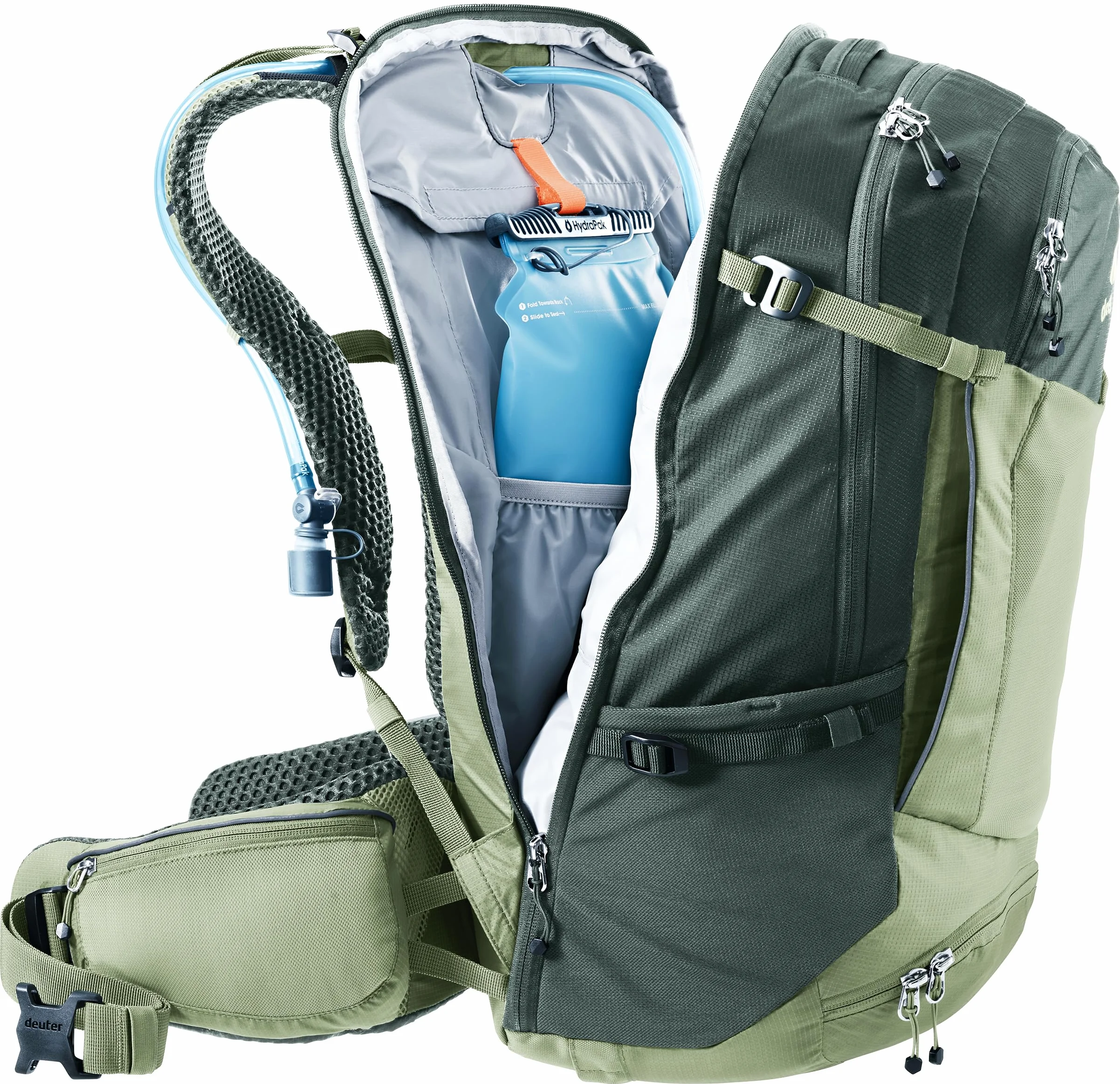 deuter Trans Alpine Pro 28 plecak rowerowy, Grove-ivy, 28 L, Minimalistyczny