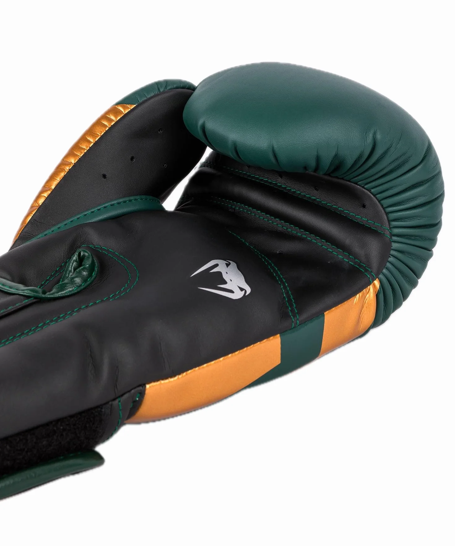 Venum Elite rękawice bokserskie - zielone/brązowe/srebrne - 12 oz