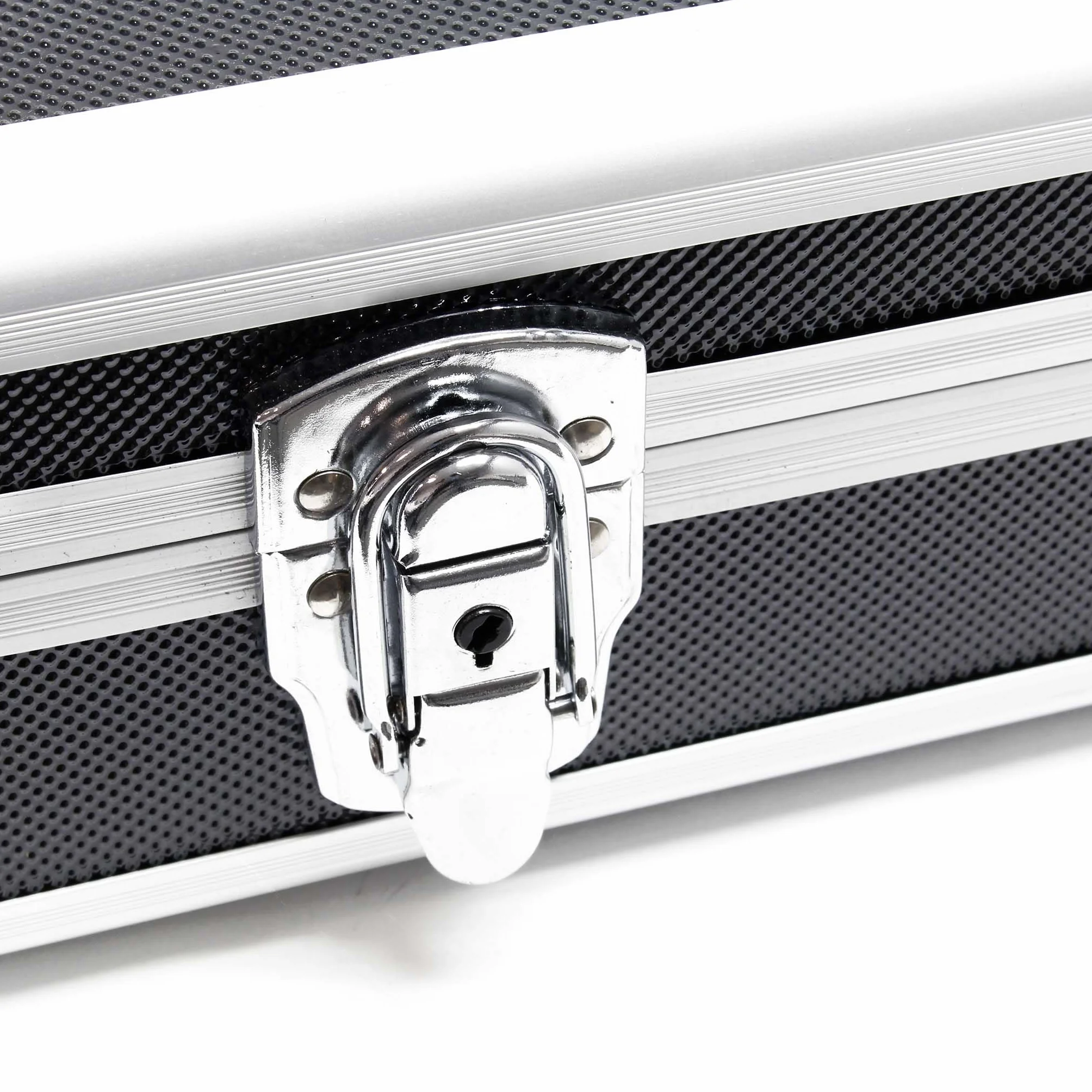 Wiltec Futerał na broń aluminiowy z zamkiem szyfrowym i pianką 134x36x11cm, walizka transportowa na broń długą, skrzynia na karabin z uchwytem