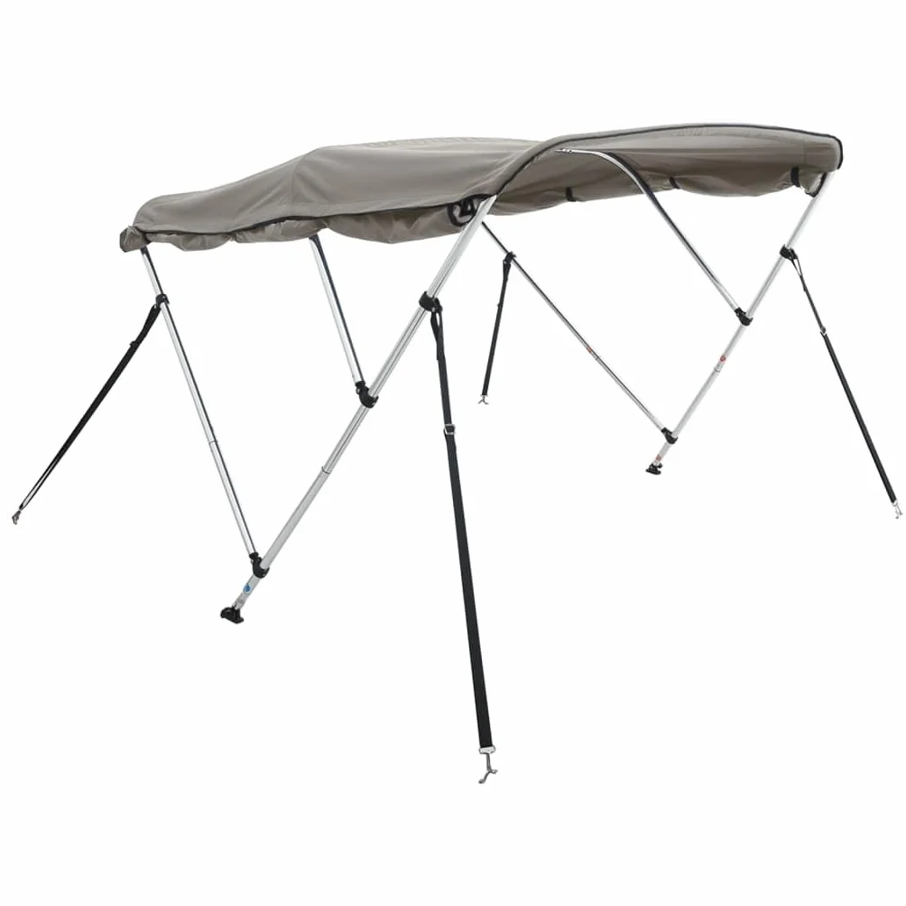 vidaXL Daszek bimini ze ściankami, 3 pałąki, 183x(170-182) x137 cm, daszek do łodzi, bimini do łodzi, daszek bimini, daszek do łódki