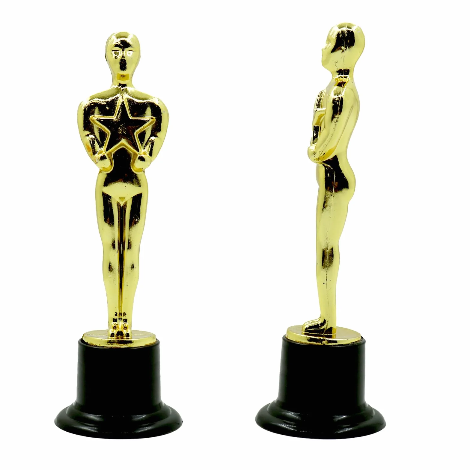 8 sztuk złotych trofeów, złote statuetki trofeów, na ceremonię nagród, nagrody imprezowe, uroczystości sportowe (15 cm / 5,90 cala)