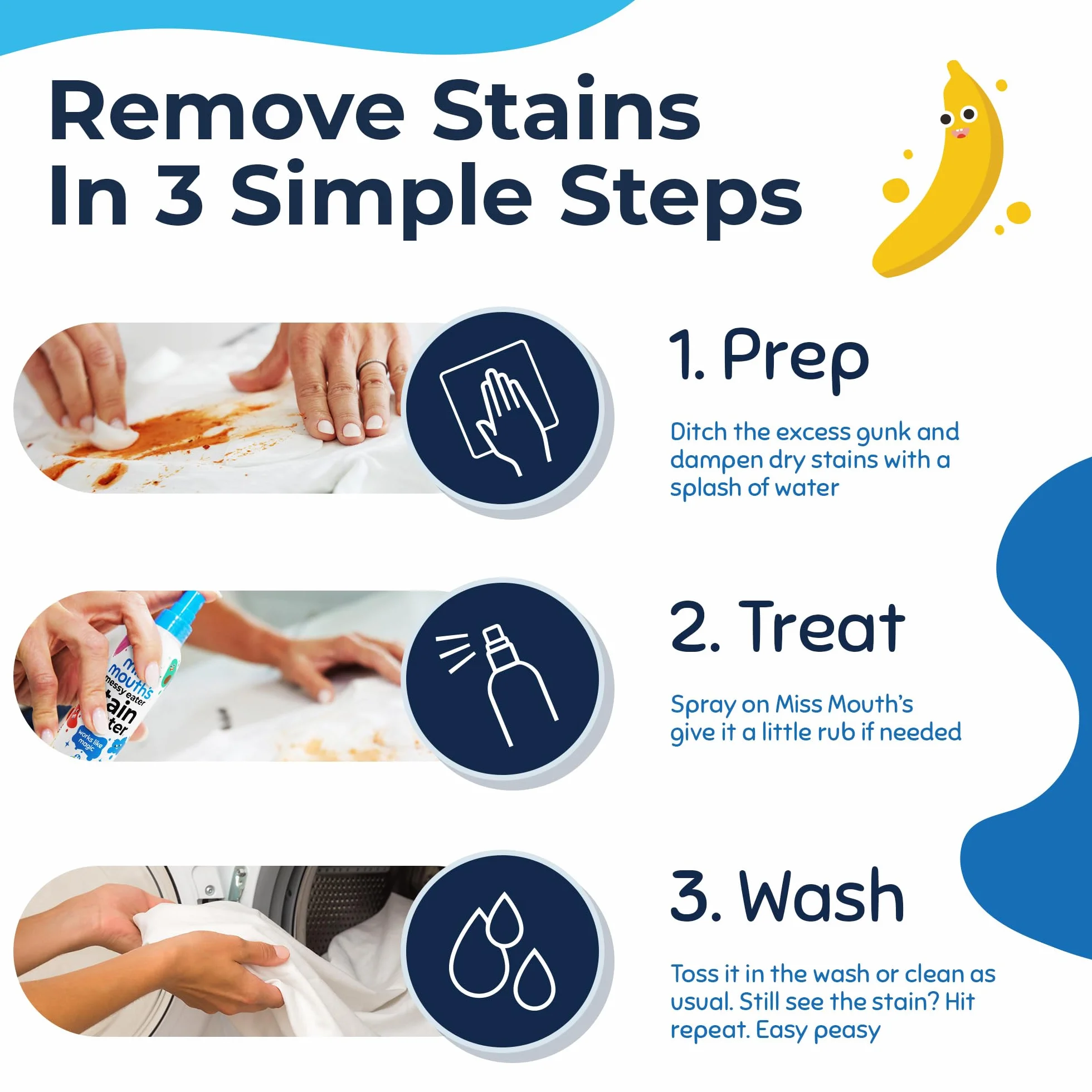 Hate Stains Co. Odplamiacz do ubrań, nietoksyczny spray do usuwania plam woskowych dla niemowląt i dzieci, środek do czyszczenia ubrań, kurzu, dywanów (120 ml, butelka z rozpylaczem)
