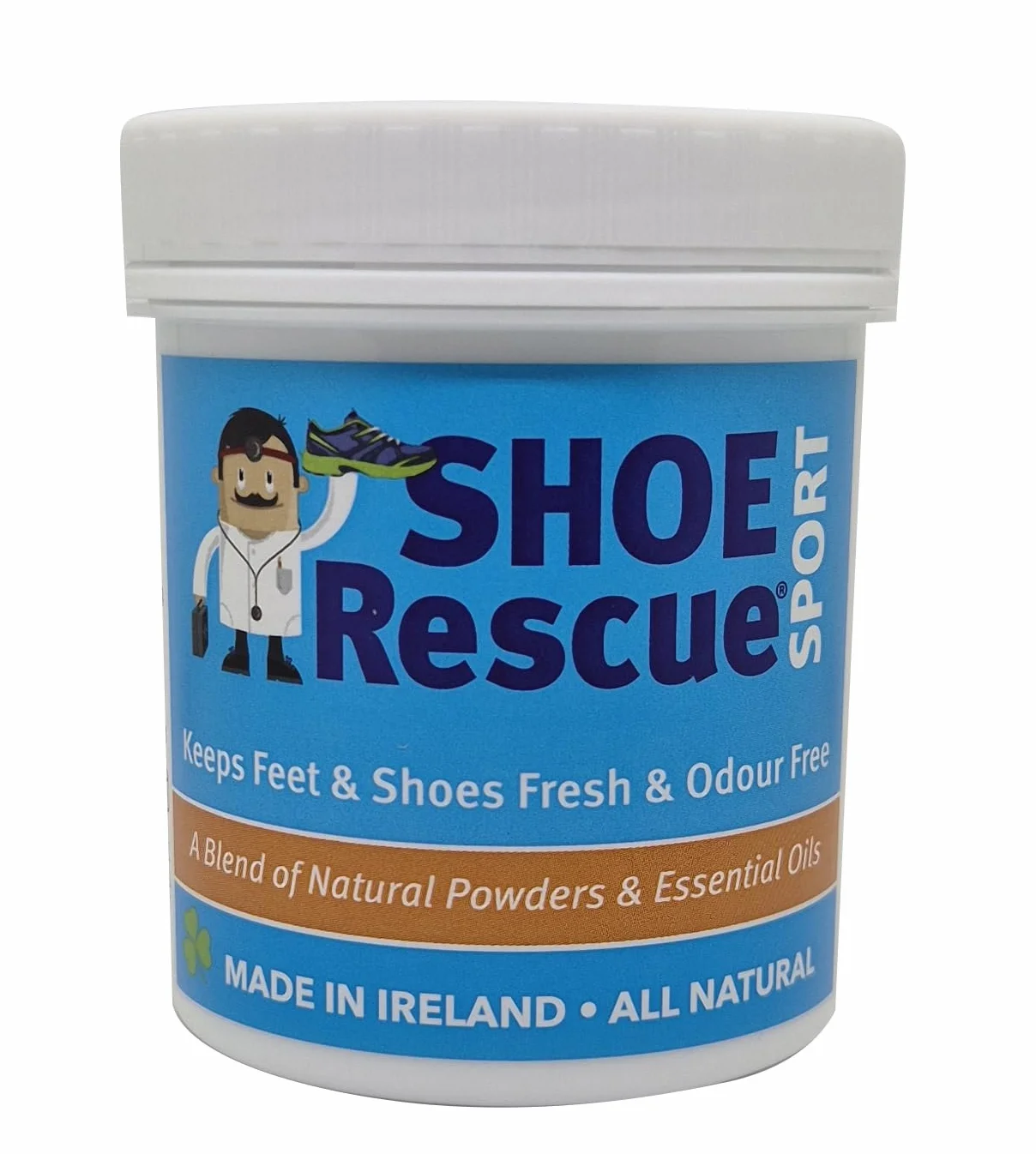 Puder do butów i stóp 100 g – środek do usuwania nieprzyjemnych zapachów stóp i eliminator – opracowany przez zarejestrowaną pielęgnację stóp Shoe Rescue to całkowicie naturalny środek do usuwania