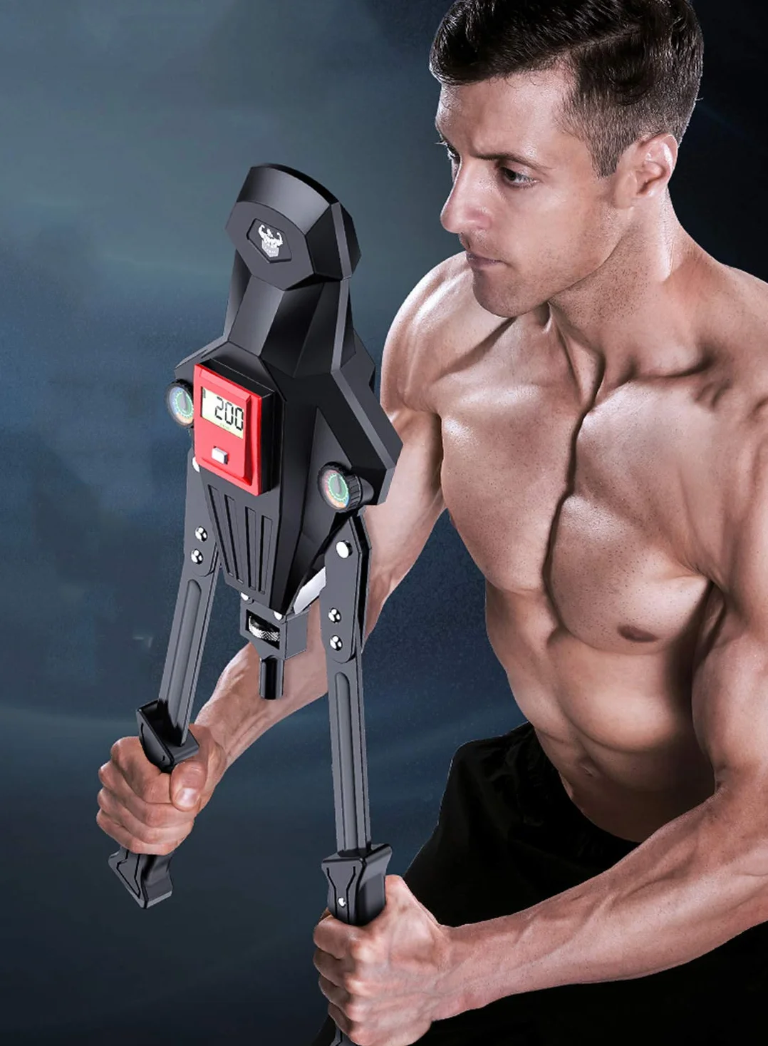 Power Twister Arm Exerciser z ekranem LCD, 0-300 kg / 0,0-299.4 kg domowa siłownia biceps blaster przedramię, czas treningu częstotliwość kalorii i wyświetlacz oporu