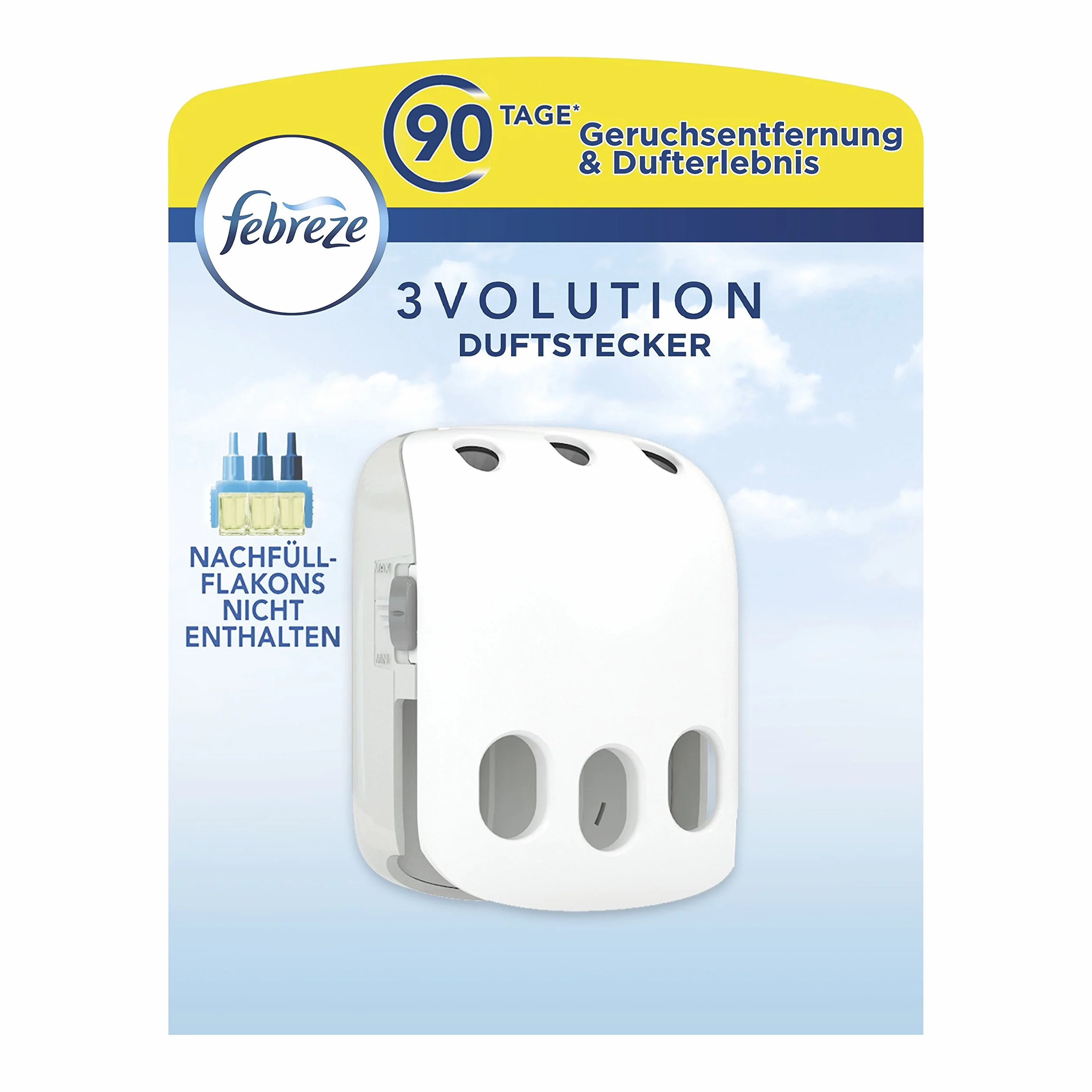Febreze 3Volution zatyczka zapachowa, zapach do pomieszczeń i odświeżacz powietrza, naprzemienne zapachy, zwalczanie zapachów