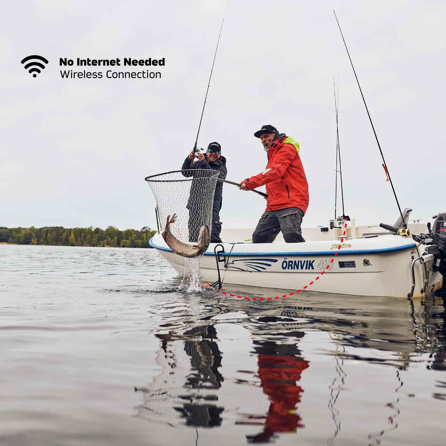 Deeper Smart Sonar Pro+ 2 echosonda echosonda – z miernikiem głębokości i nadajnikiem GPS | wędkowanie w kajaku, łodzi lub podczas łowienia ryb na lodzie | z bezpłatną aplikacją