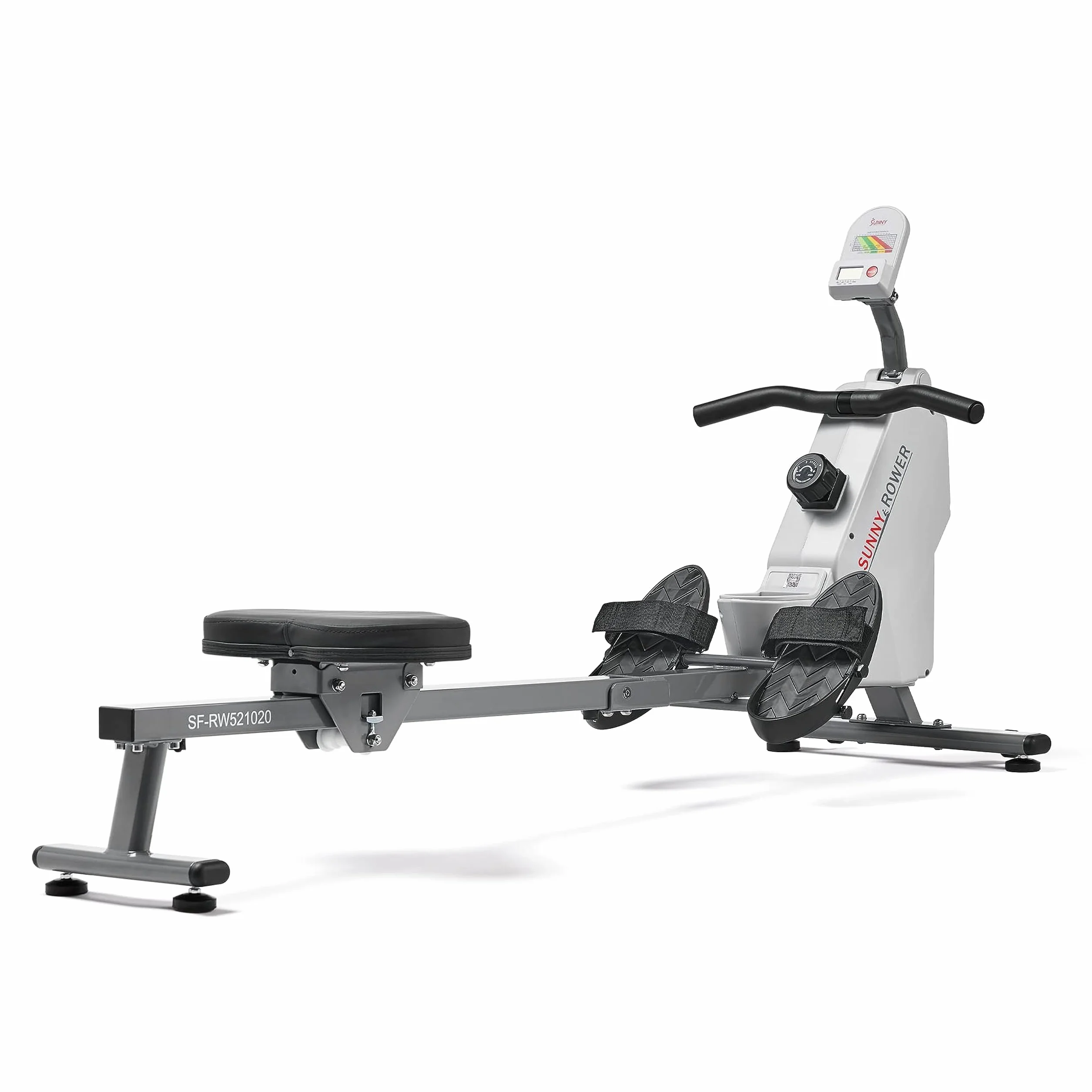 SUNNY HEALTH & FITNESS Kompaktowy składany wioślarz magnetyczny, domowy składany wioślarz, super cichy i płynny, ekskluzywne połączenie aplikacji SunnyFit - SF-RW521020